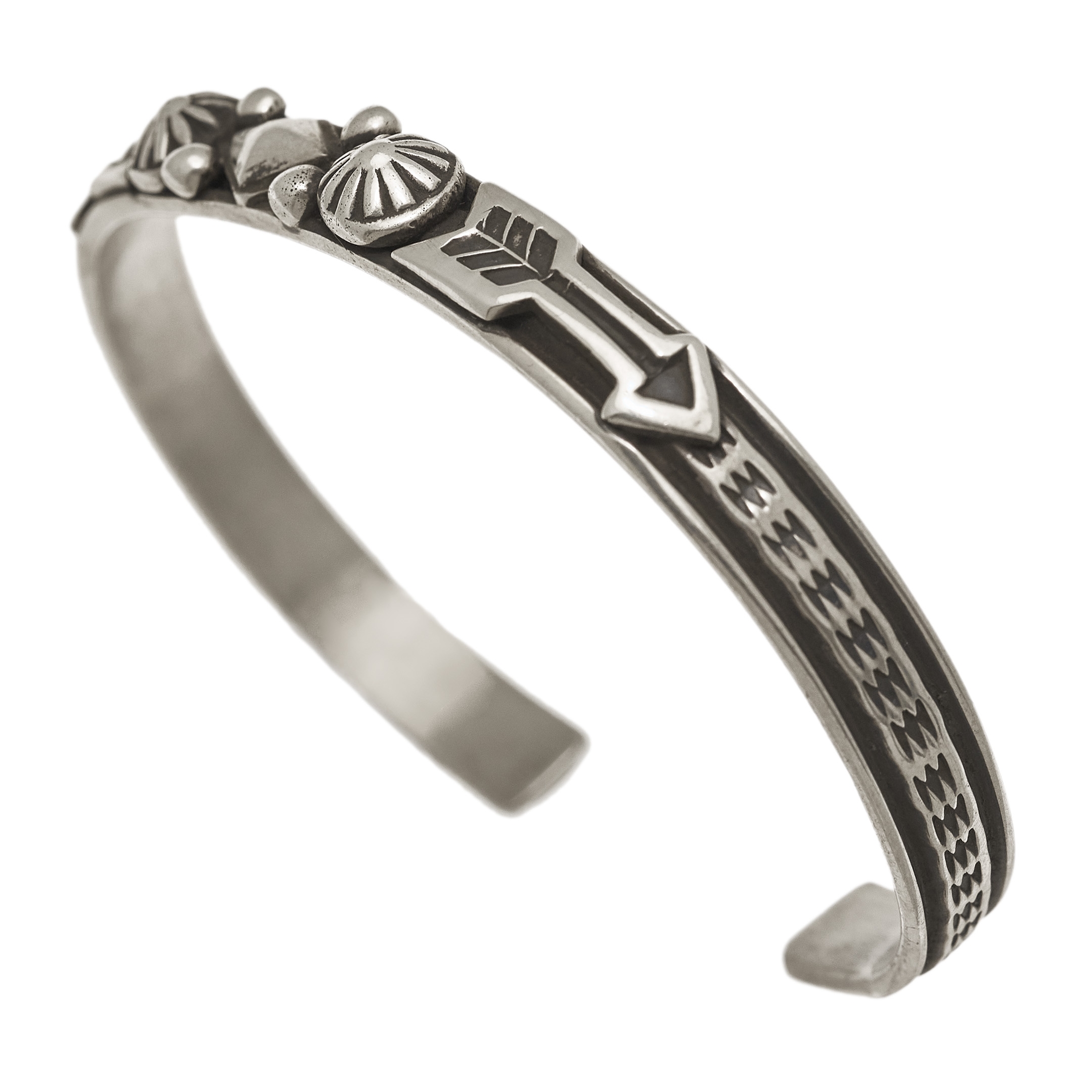 BR819 silver Navajo bracelet for men - Harpo Paris