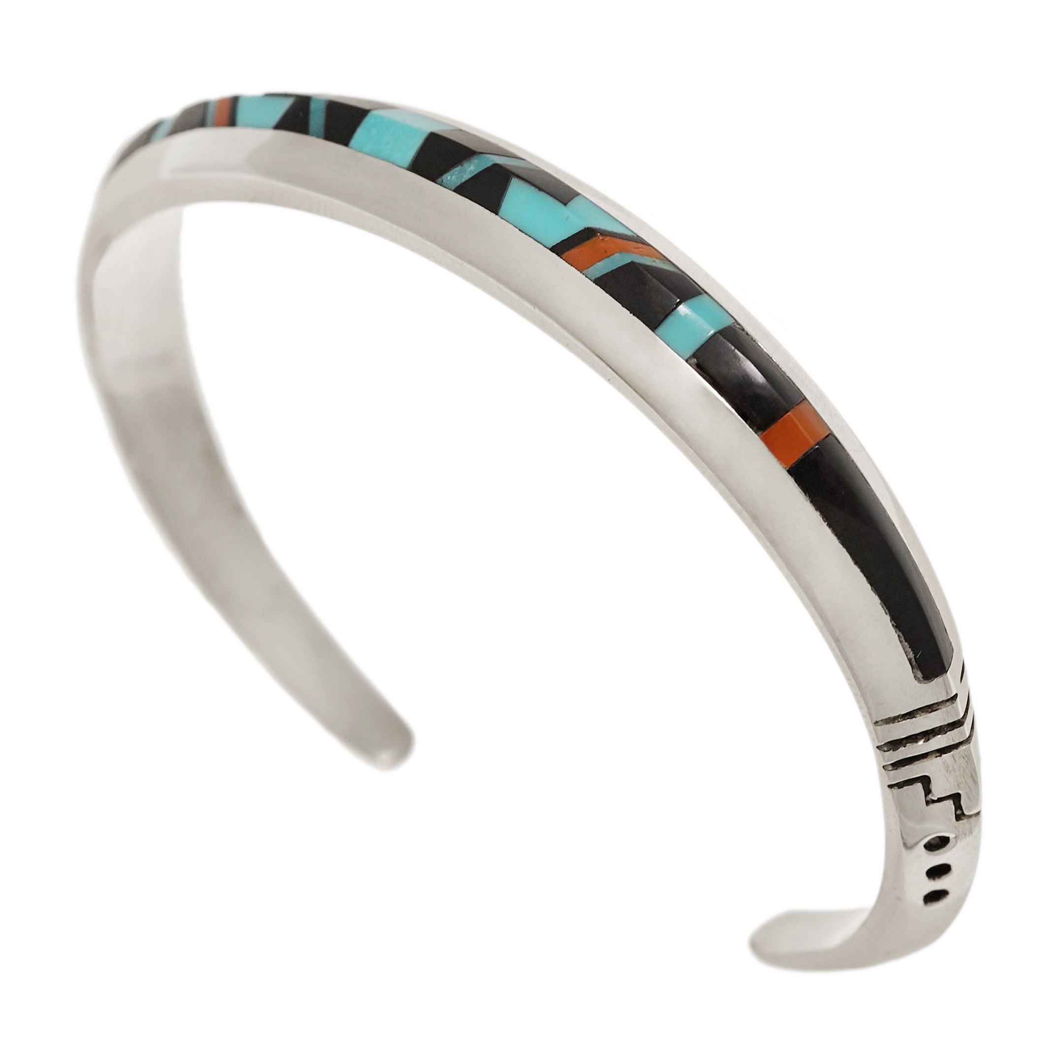BR815 bracelet inlay and silver - Harpo Paris