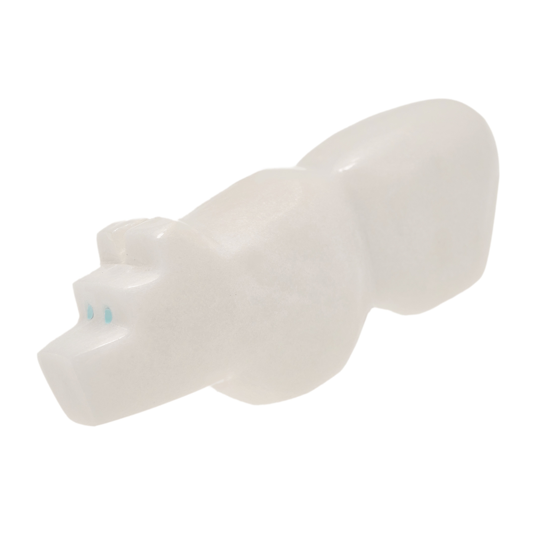 Bear fetish FE225 in marble and turquoise - Harpo Paris