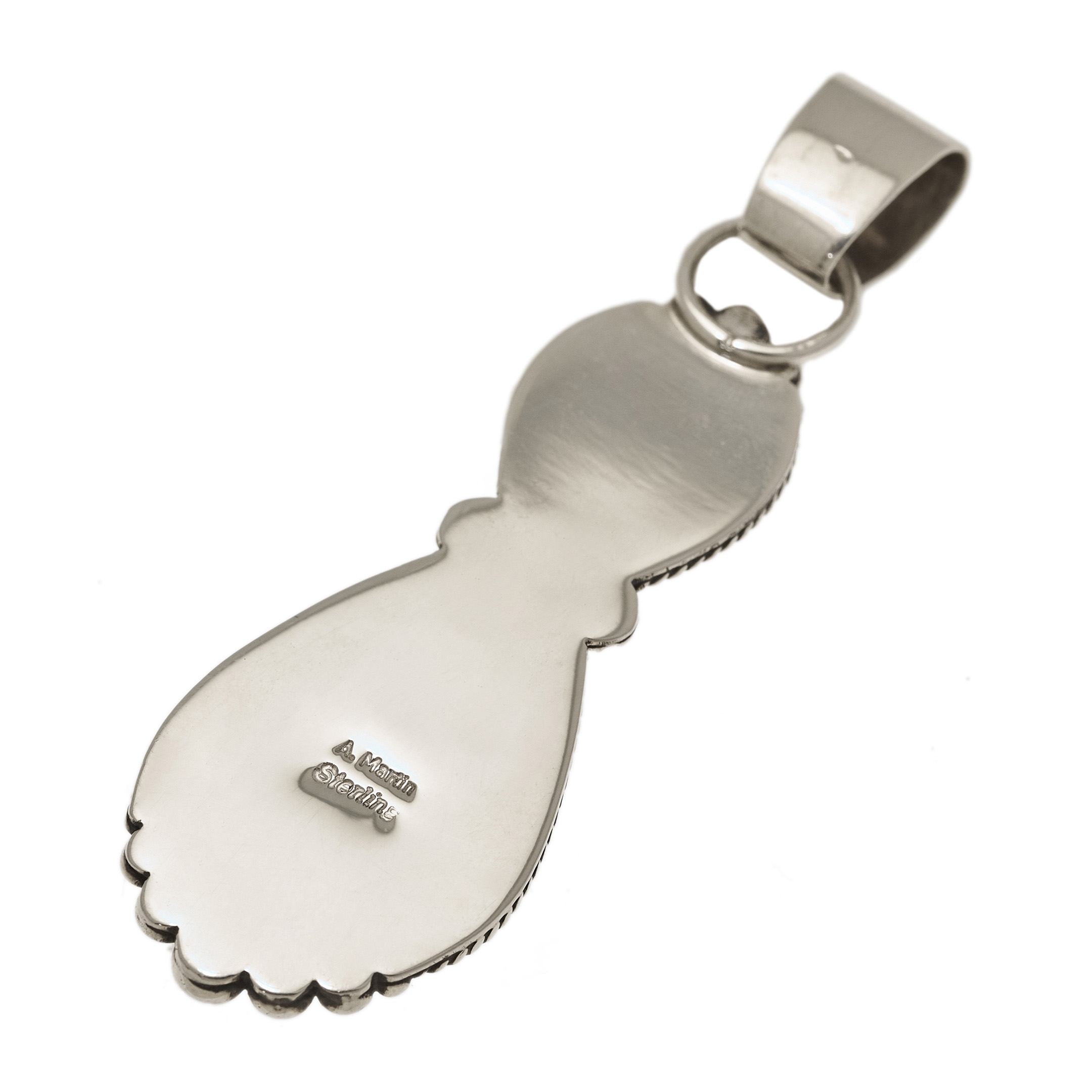 Turquoise and silver pendant PE469 - Harpo Paris