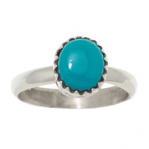 Navajo ring in turquoise and silver BA682 - Harpo Paris