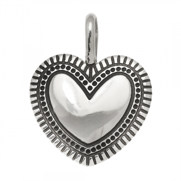PE482 silver heart pendant - Harpo Paris