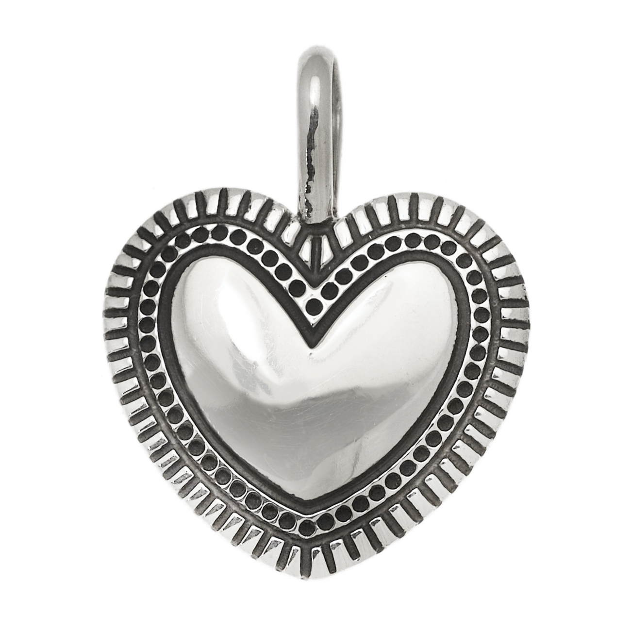 PE482 silver heart pendant - Harpo Paris