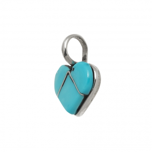PE484 little turquoise heart pendant Harpo Paris