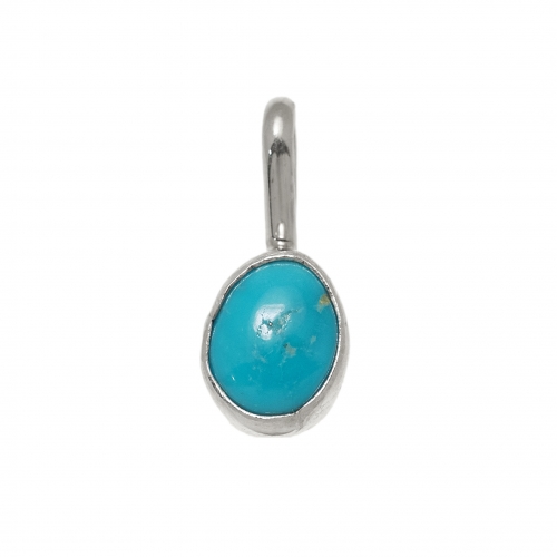 PE497 small turquoise and silver pendant - Harpo Paris