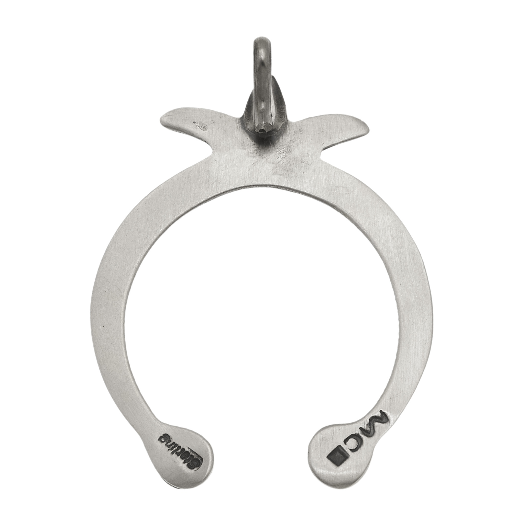 Naja pendant in mat sterling silver PE500 - Harpo Paris