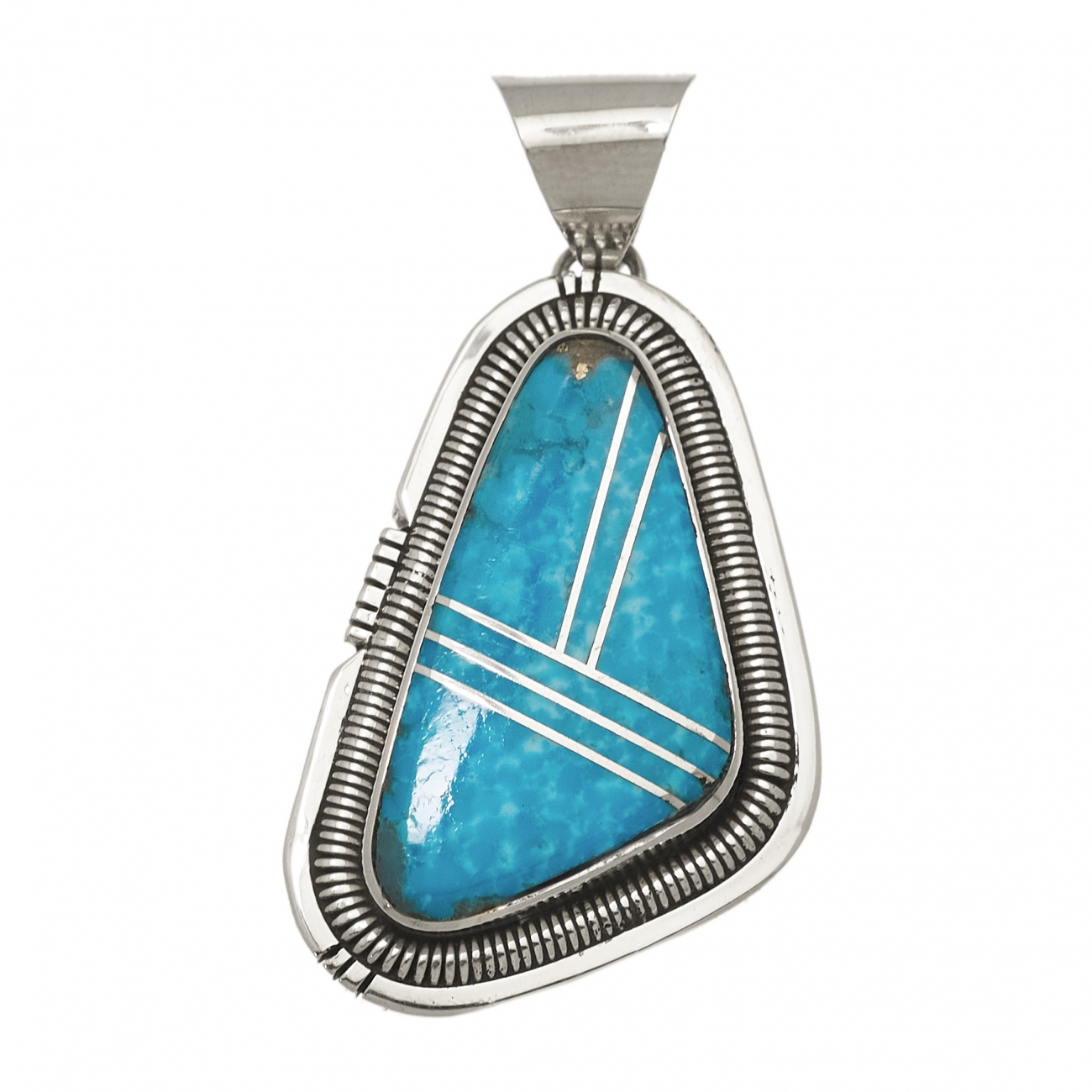 PE507 pendentif turquoise et argent - Harpo Paris