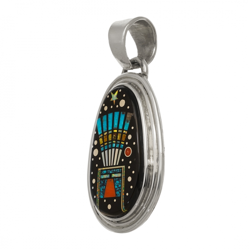 PE509 micro inlay pendant by Matthew Jack - Harpo Paris