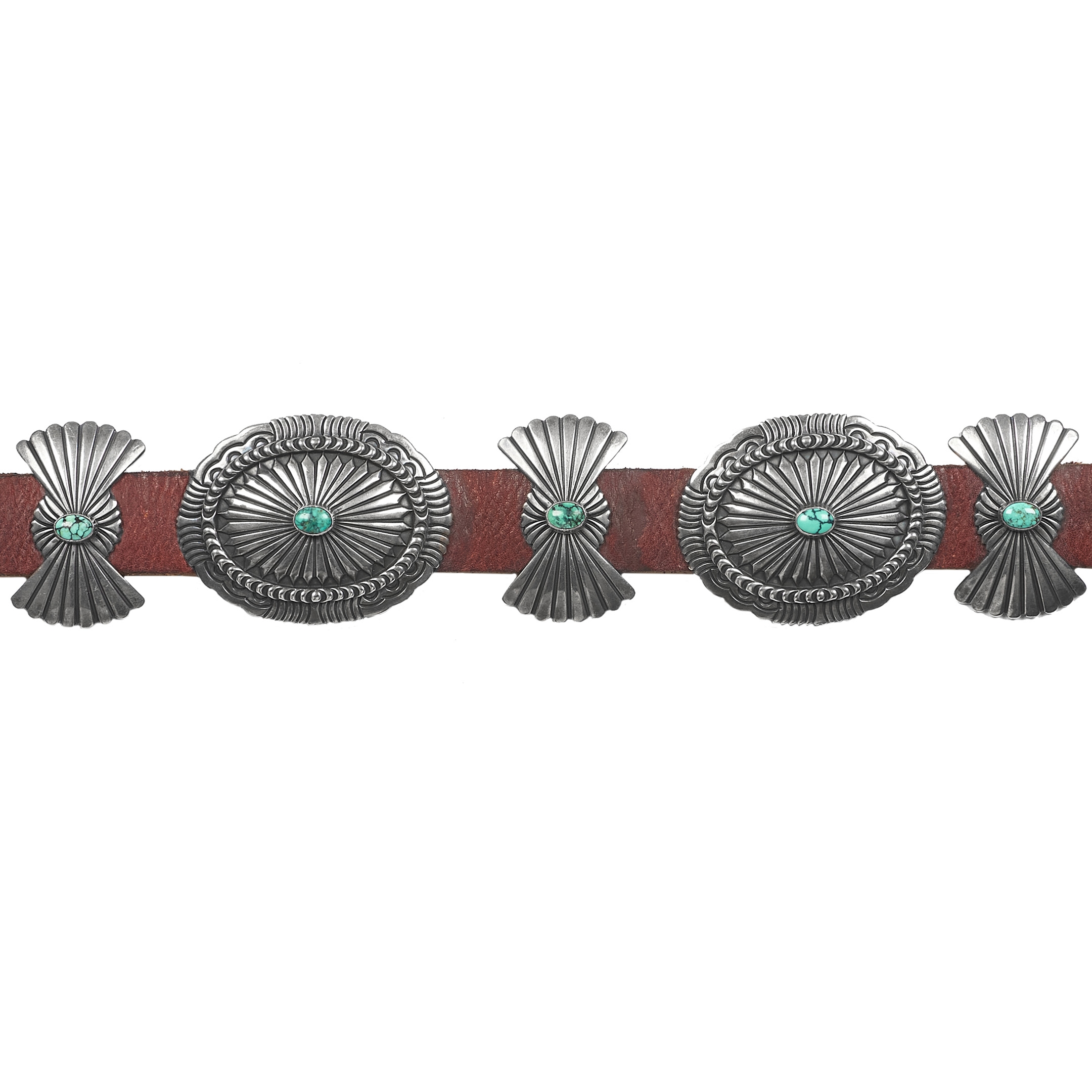 Ceinture concho Harpo turquoise et argent CC17 - Harpo Paris