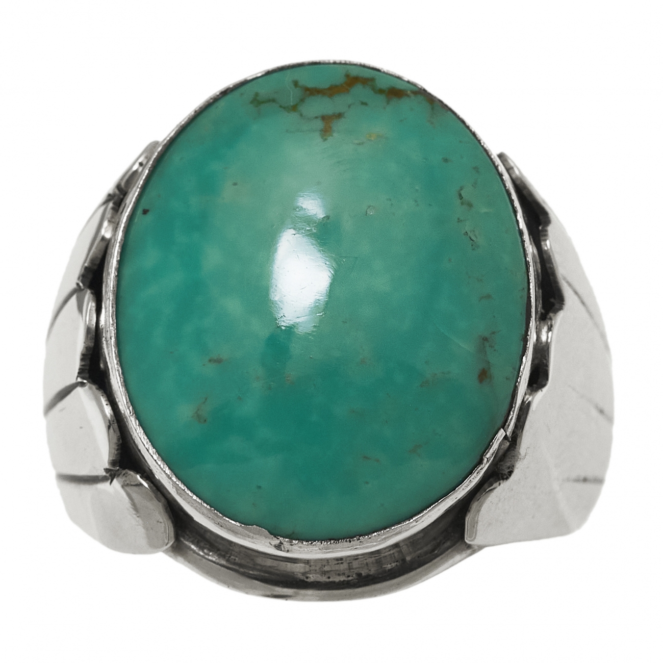 BA1406 bague Navajo turquoise et argent - Harpo Paris