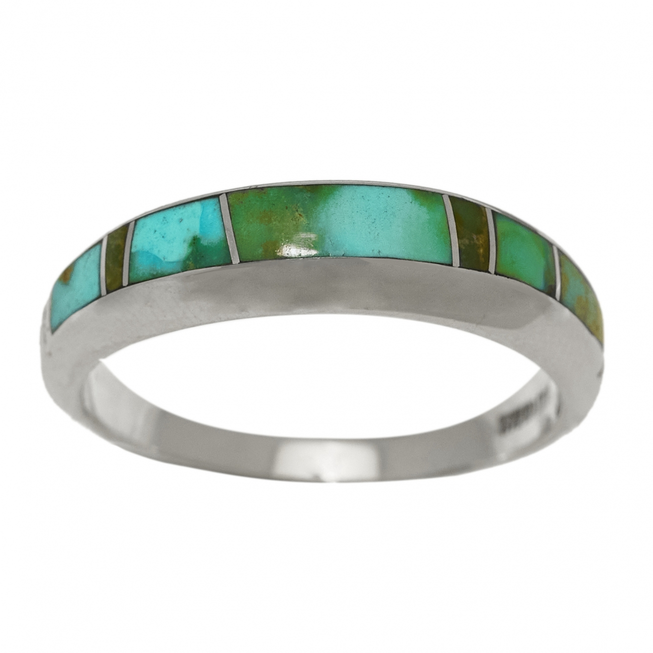BA1413 turquoise inlay and silver - Harpo Paris