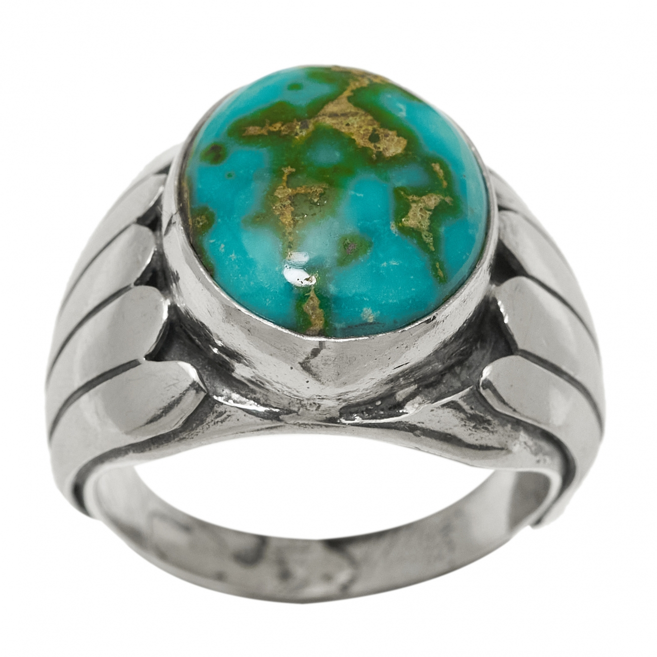 BA1418 bague turquoise et argent - Harpo Paris