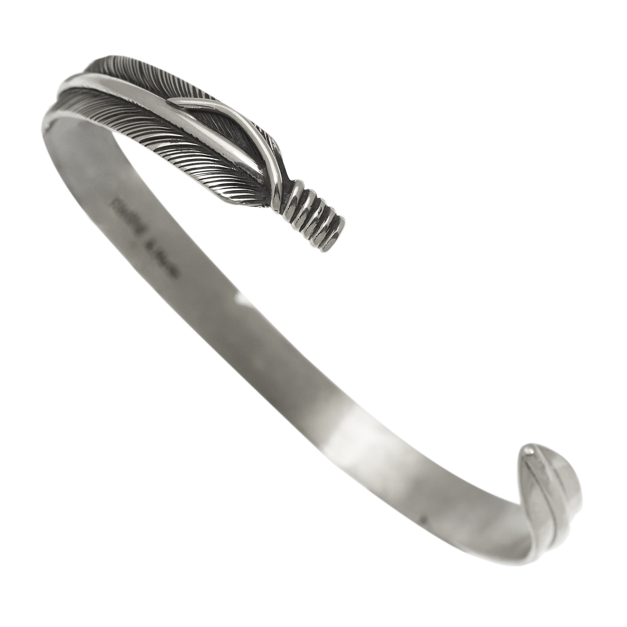 BRw67 bracelet plume argent Harpo
