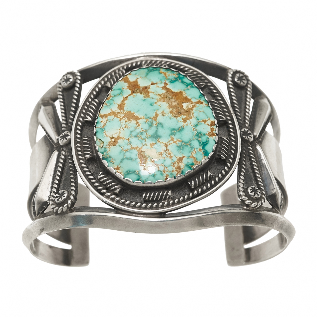 BR827 turquoise and silver bracelet - Harpo Paris