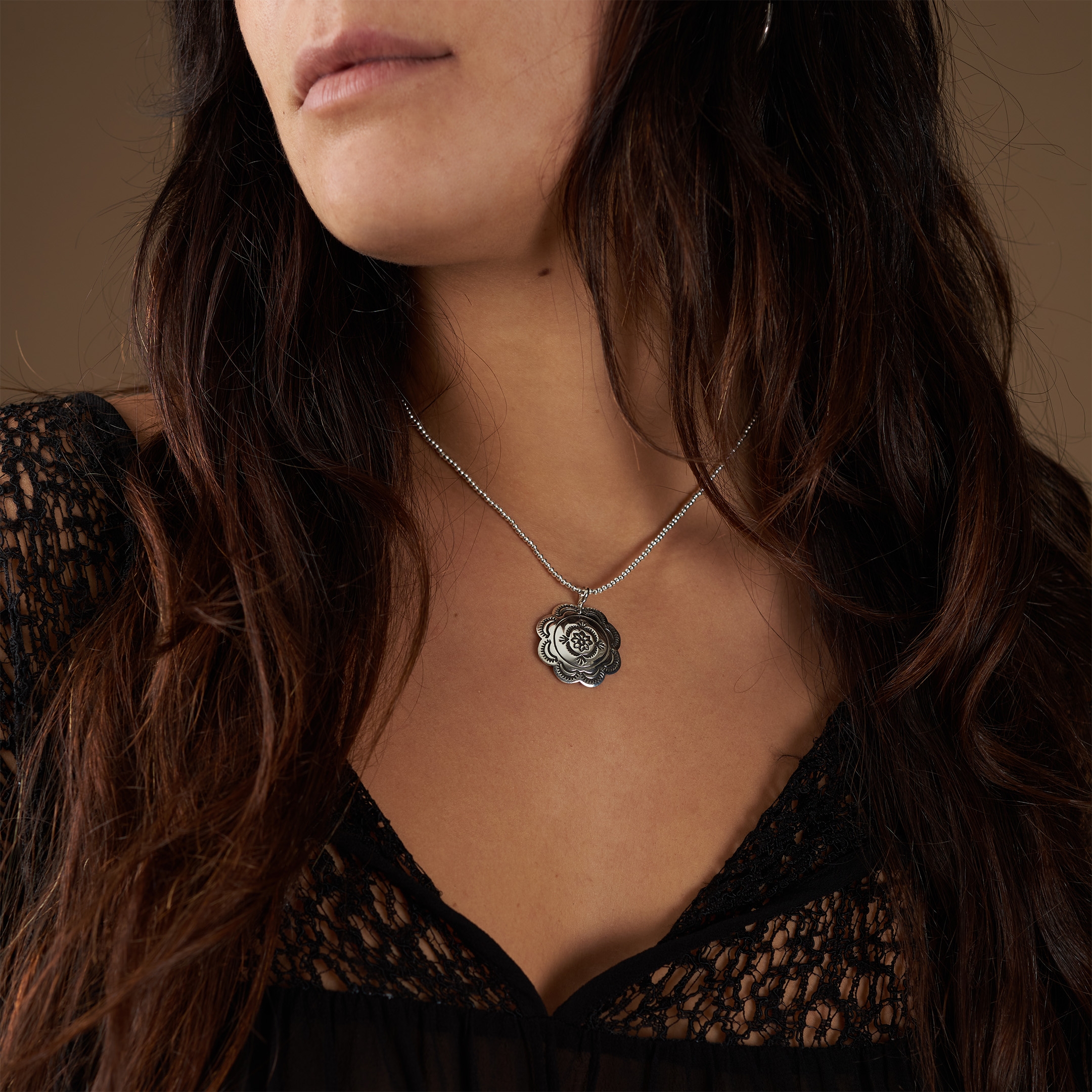 PE486 silver concho pendant - Harpo Paris