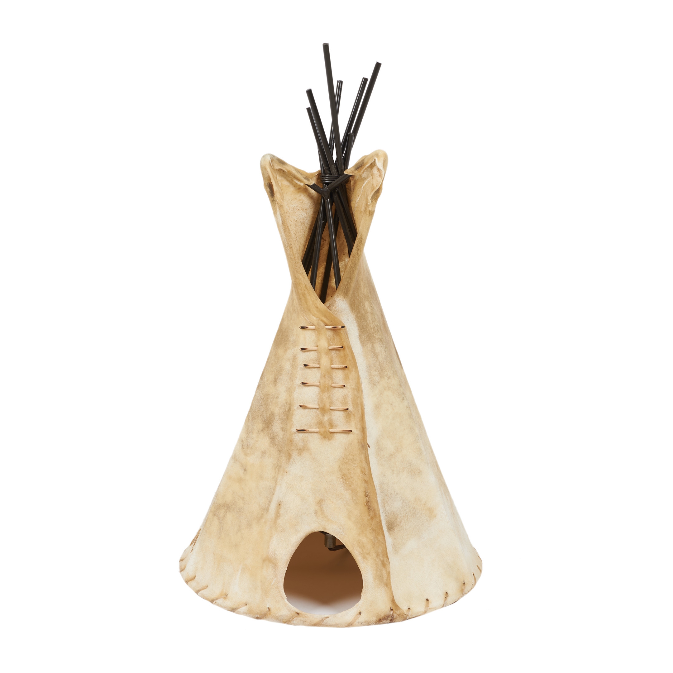 DECO174 lampe tipi en peau de cerf et tendon - Harpo Paris