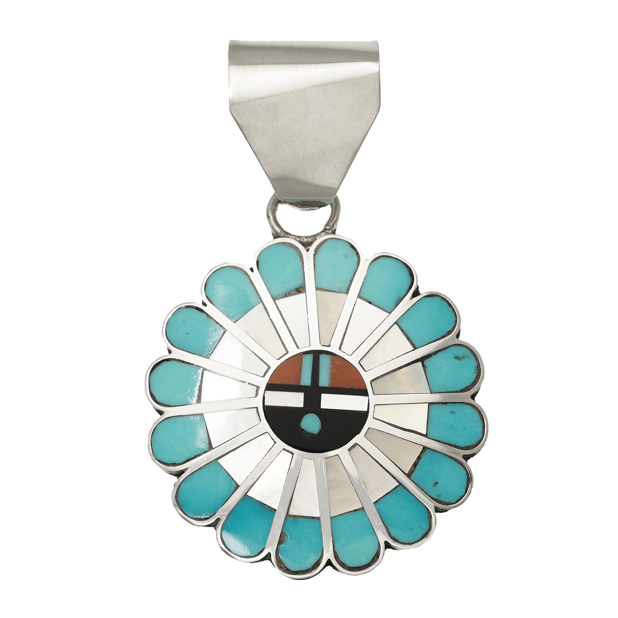 Sunface Zuni pendant PE530 - Harpo Paris
