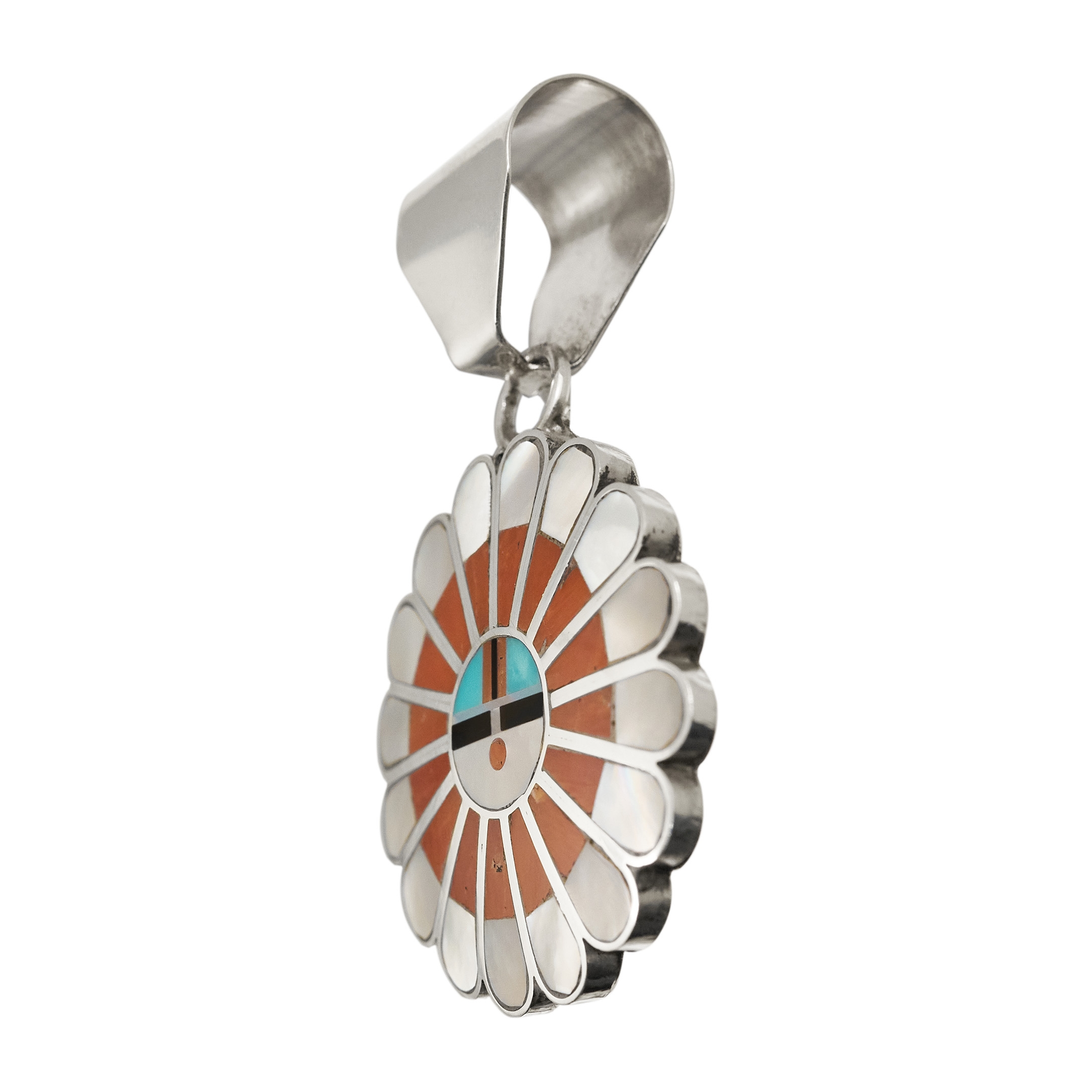Pendentif Zuni, Sunface en marqueterie PE531 - Harpo Paris