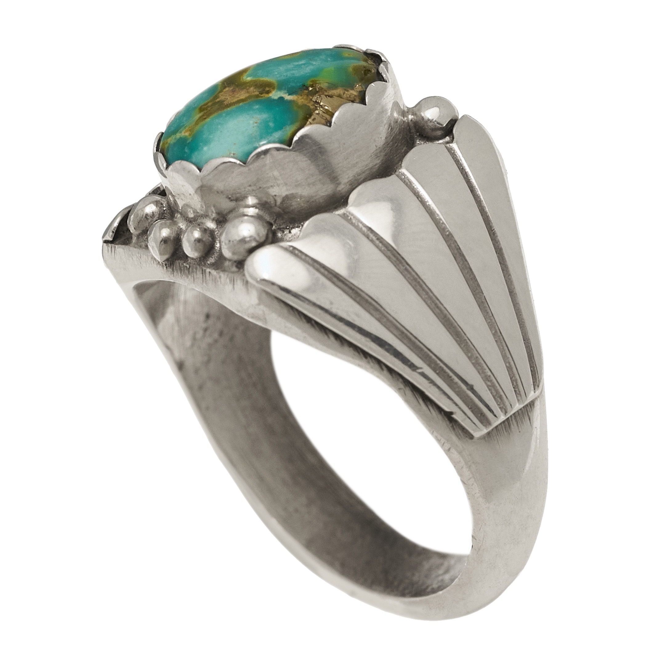 BA1447 bague turquoise et argent - Harpo Paris