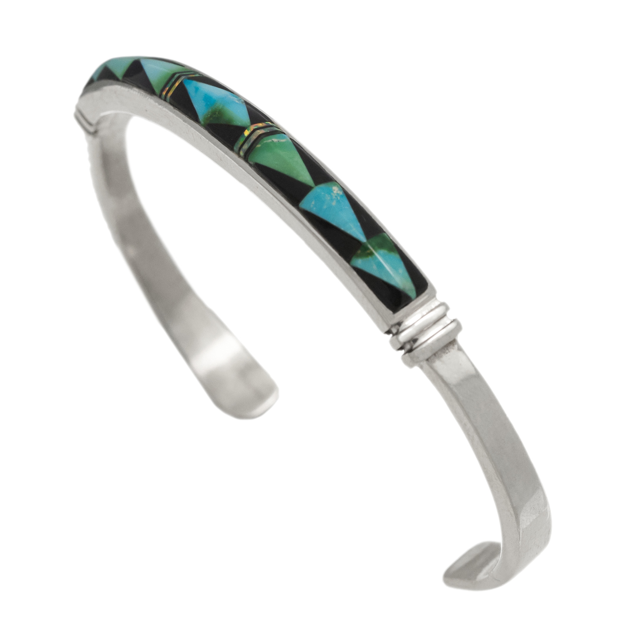 BR845 bracelet marqueterie et argent - Harpo Paris