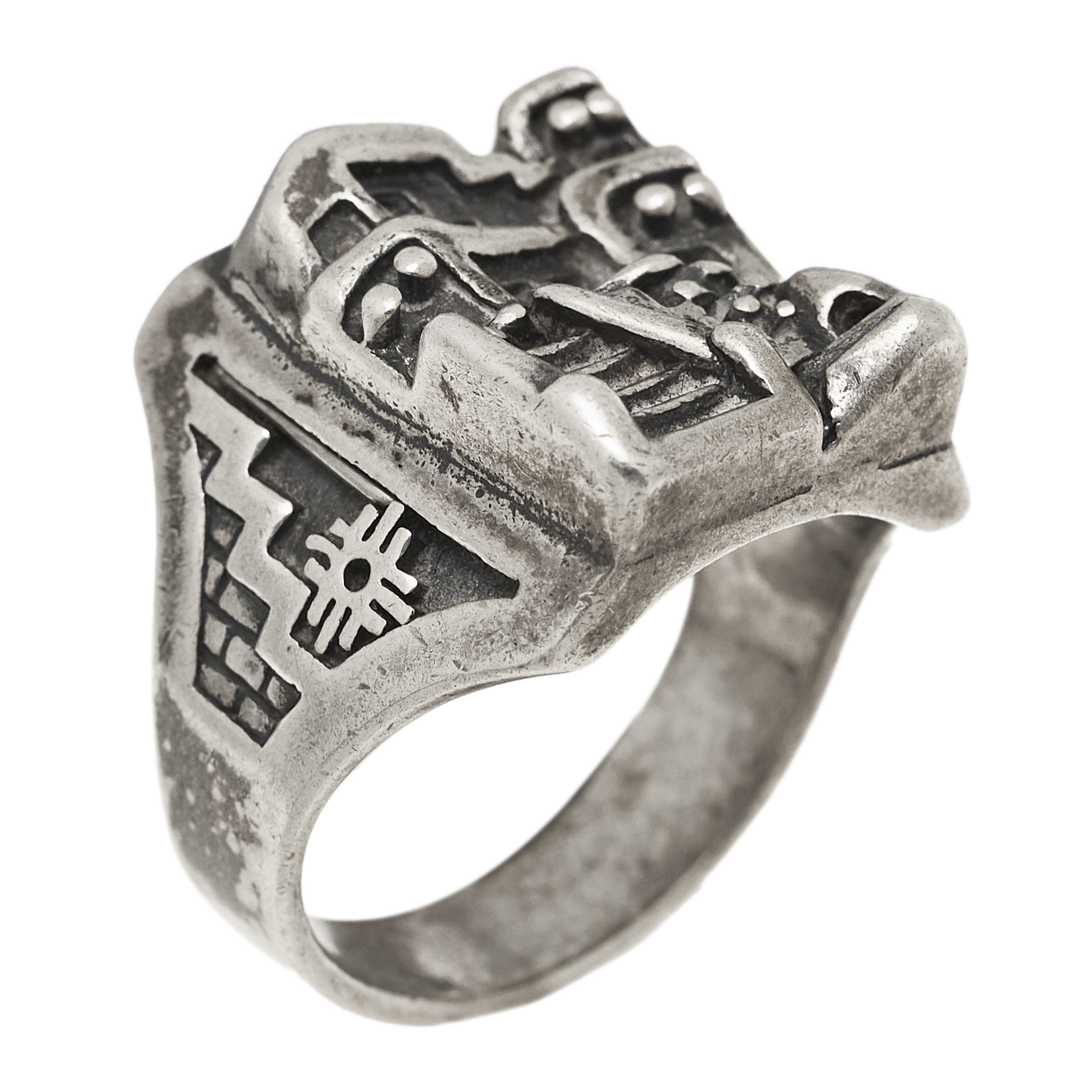 Vintage ring for men, representing a Pueblo BA1465 - Harpo Paris