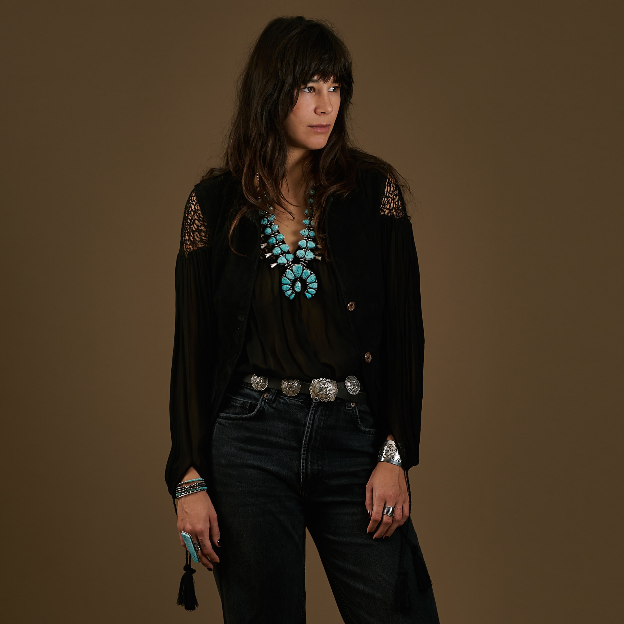Mat silver concho belt CC16 - Harpo Paris