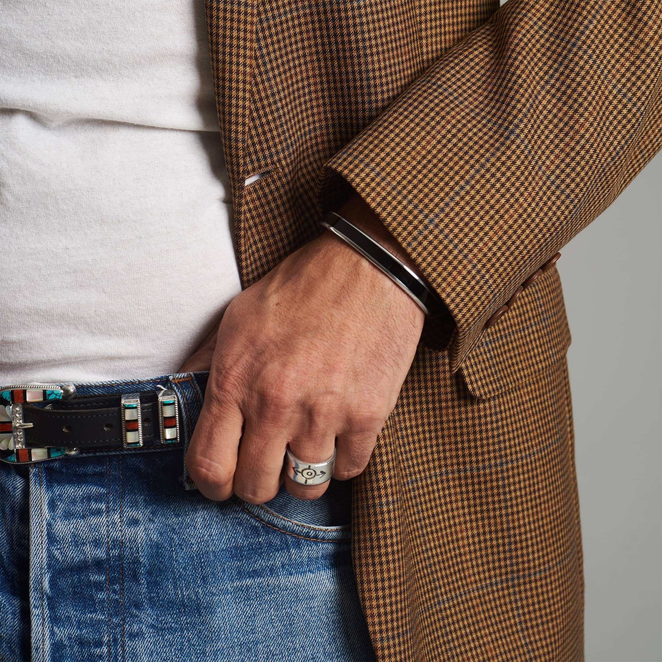 Navajo ring in silver for men BA1396 - Harpo Paris