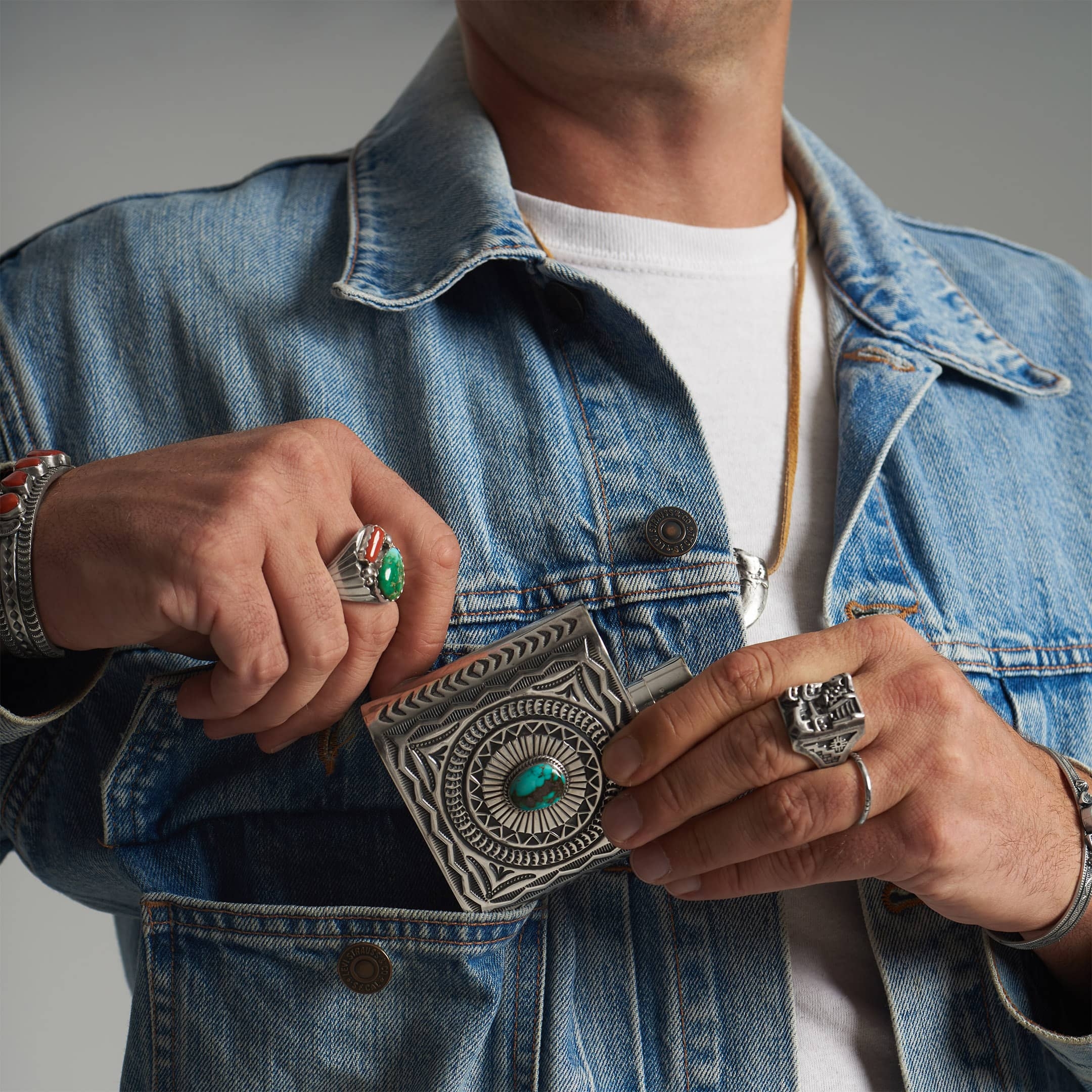 Bague vintage en argent massif BA1465 - Harpo Paris