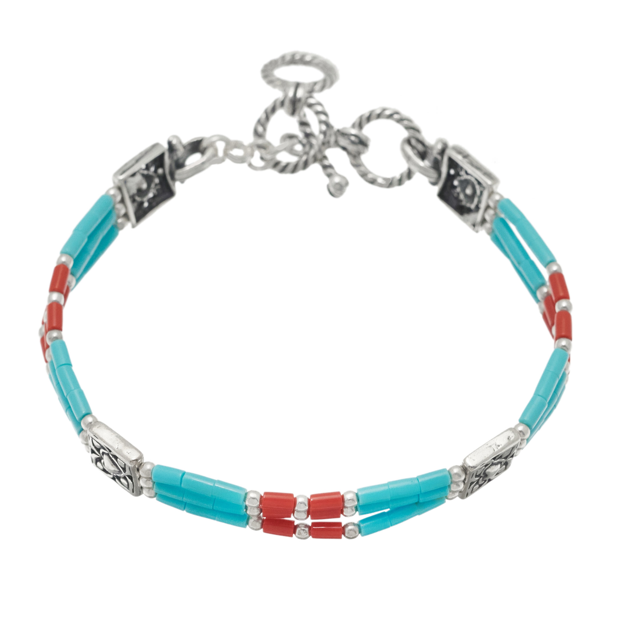 Bracelet amerindien en perles heishi. Harpo Paris