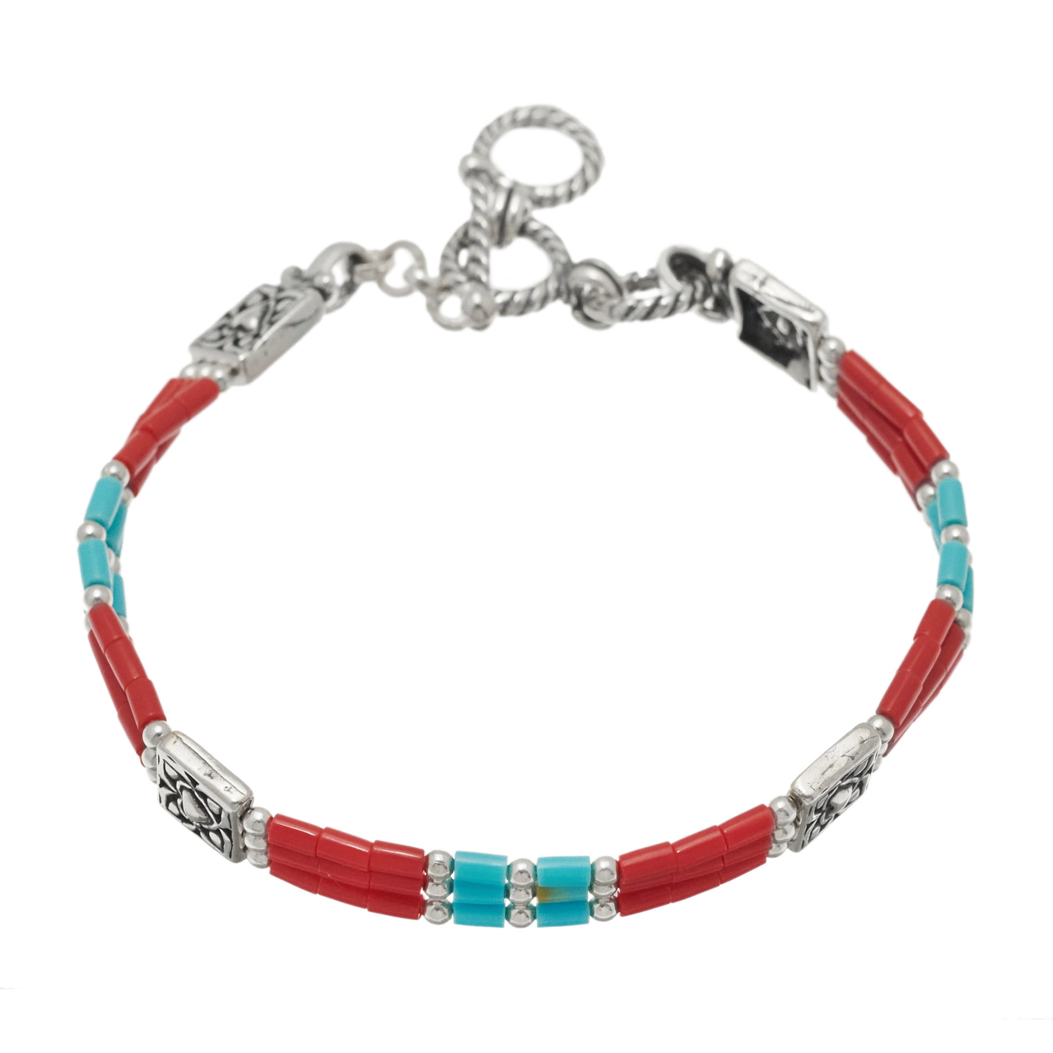 Bracelet amerindien en perles heishi. Harpo Paris