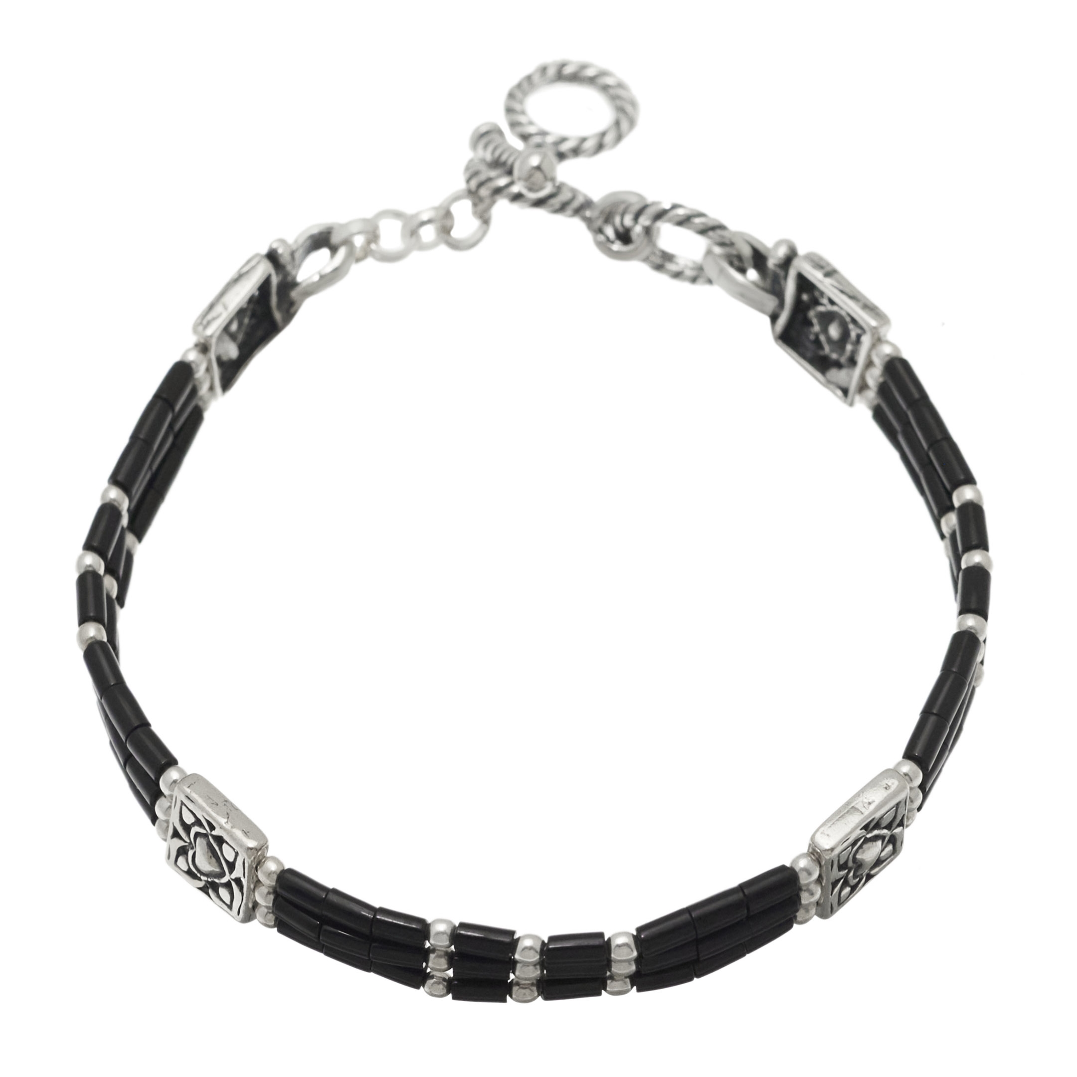 Bracelet amerindien en perles heishi. Harpo Paris