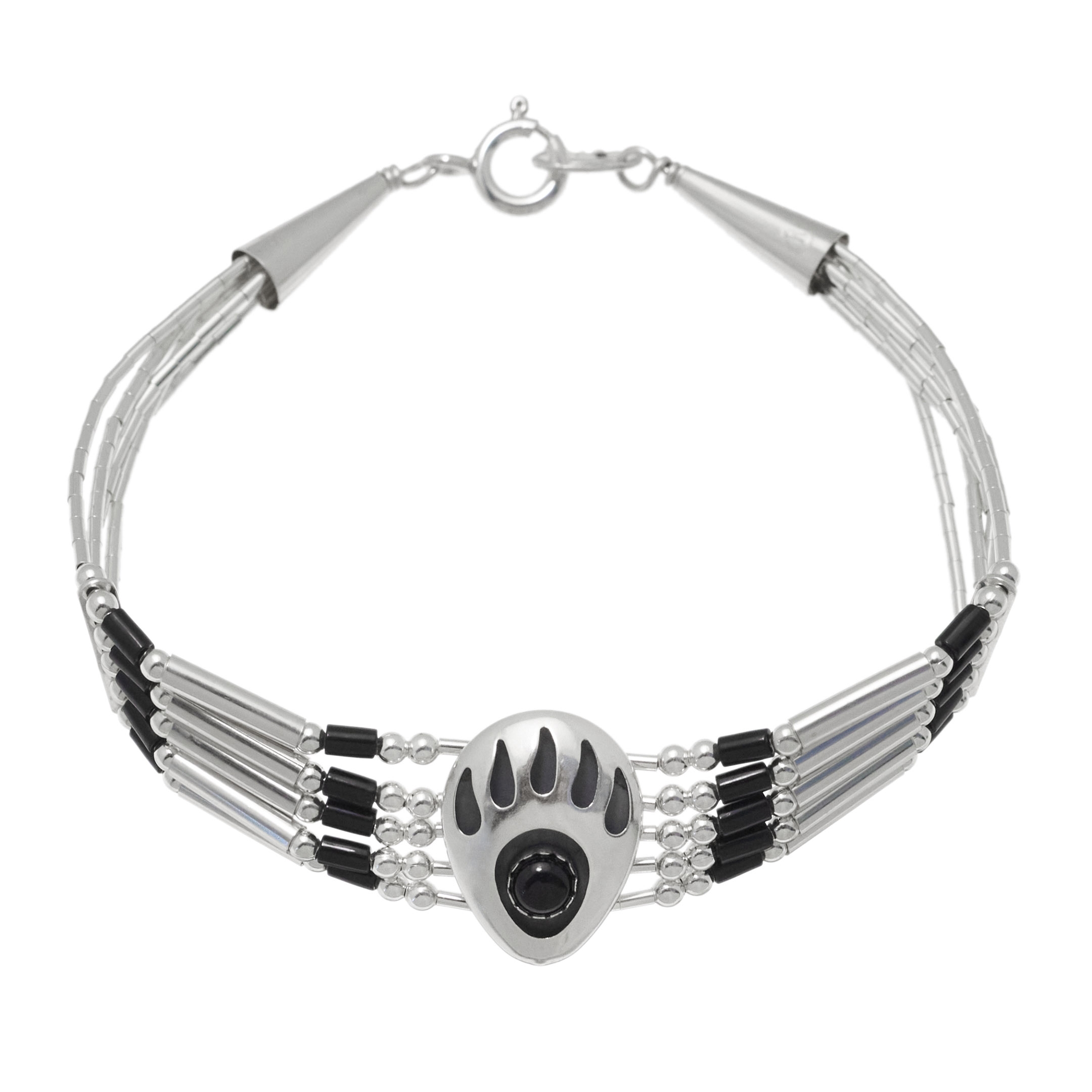 Bear paw liquid silver bracelet B440 - Harpo Paris