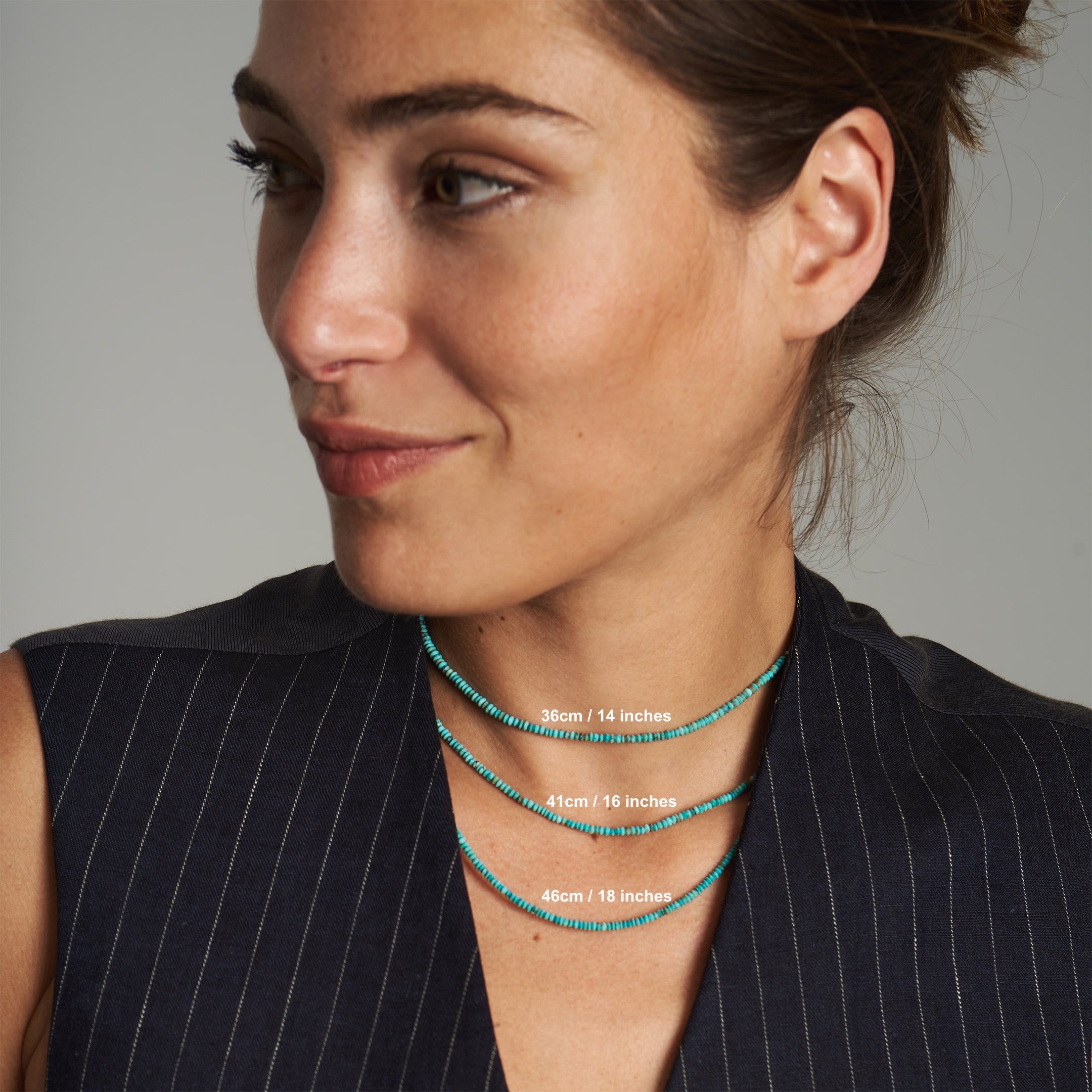 Thin turquoises beads necklace CO239 - Harpo Paris