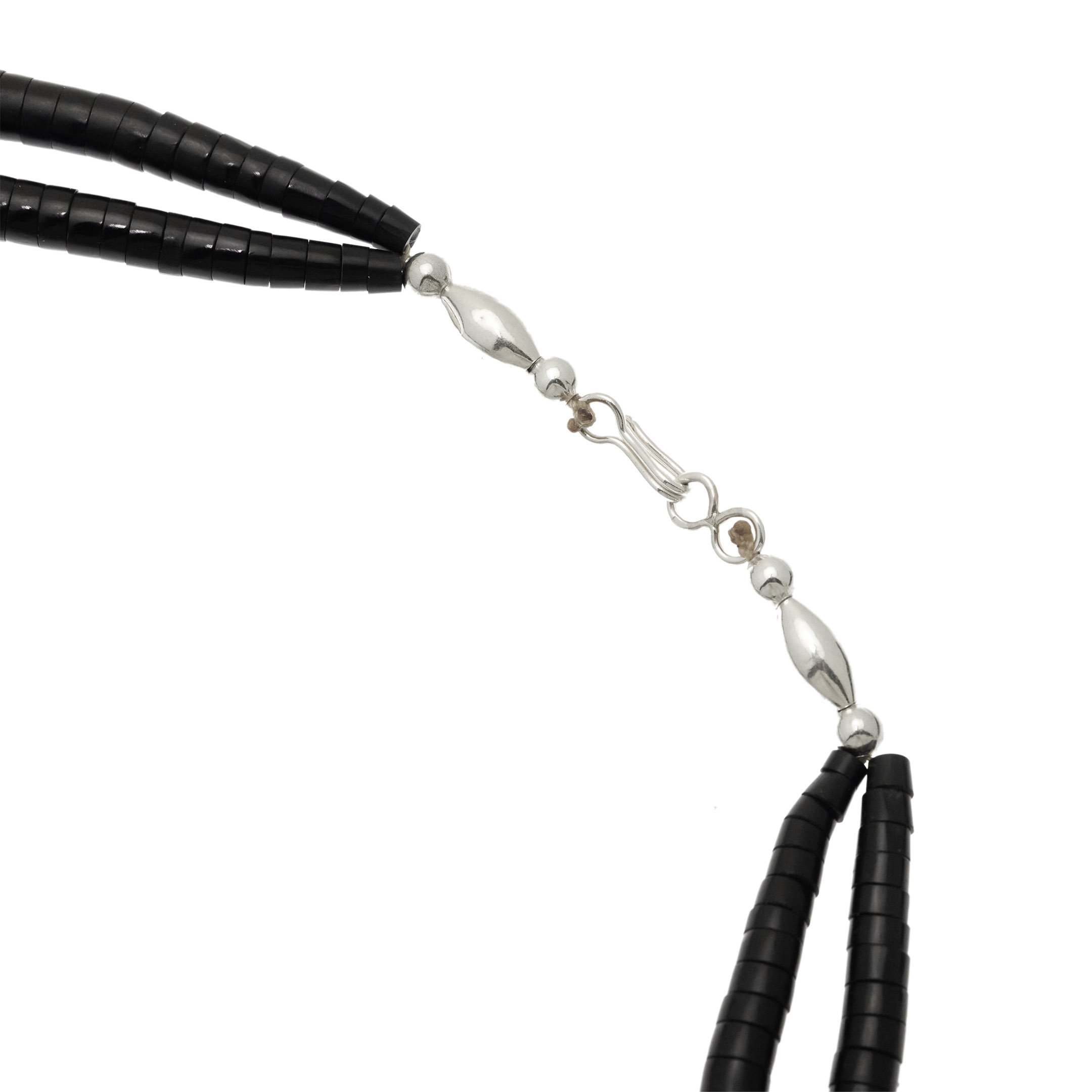 CO240 black-jet and turquoise necklace - Harpo Paris