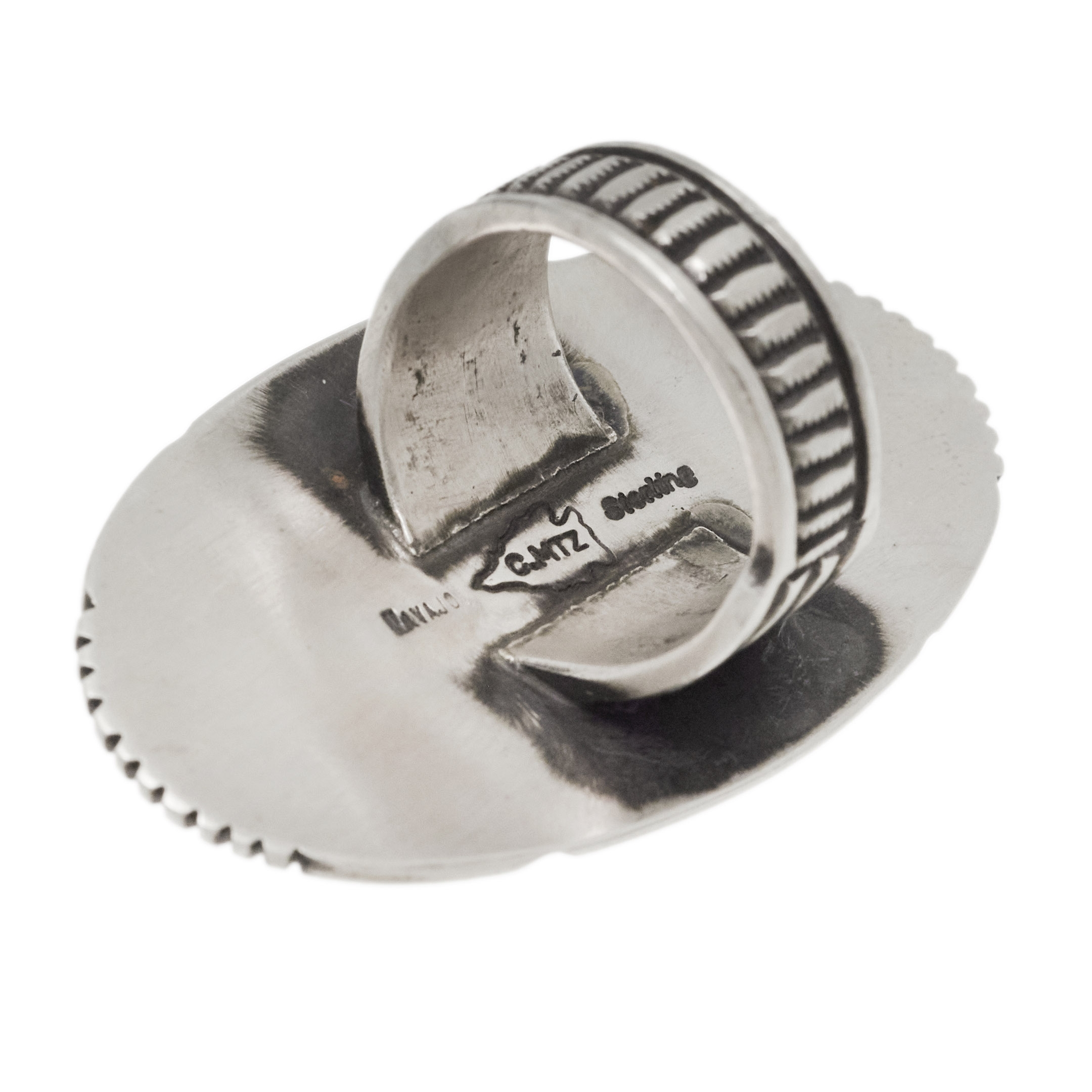Sonoran turquoise and mat silver ring BA1504 - Harpo Paris