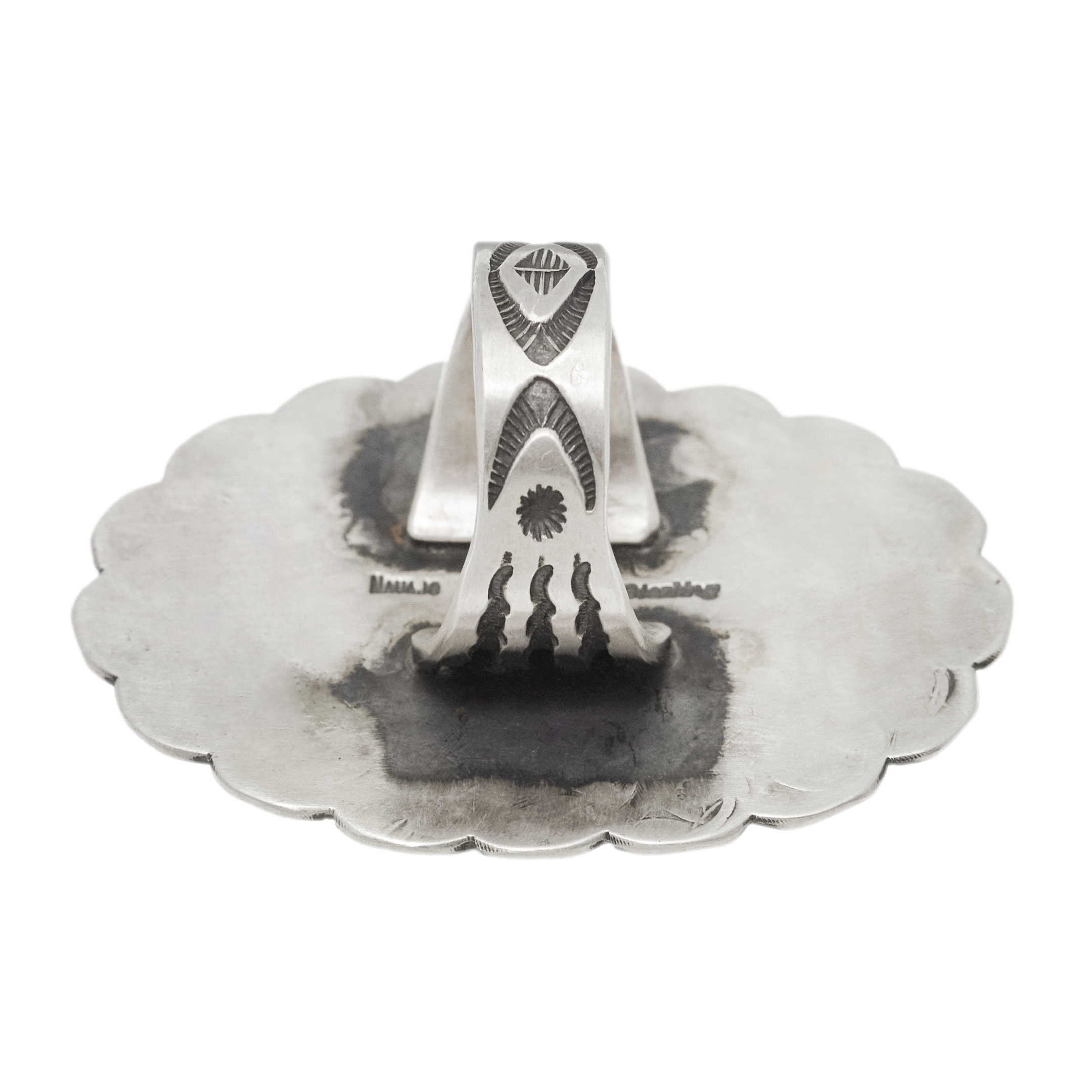 BA1506 turquoises and silver concho ring - Harpo Paris