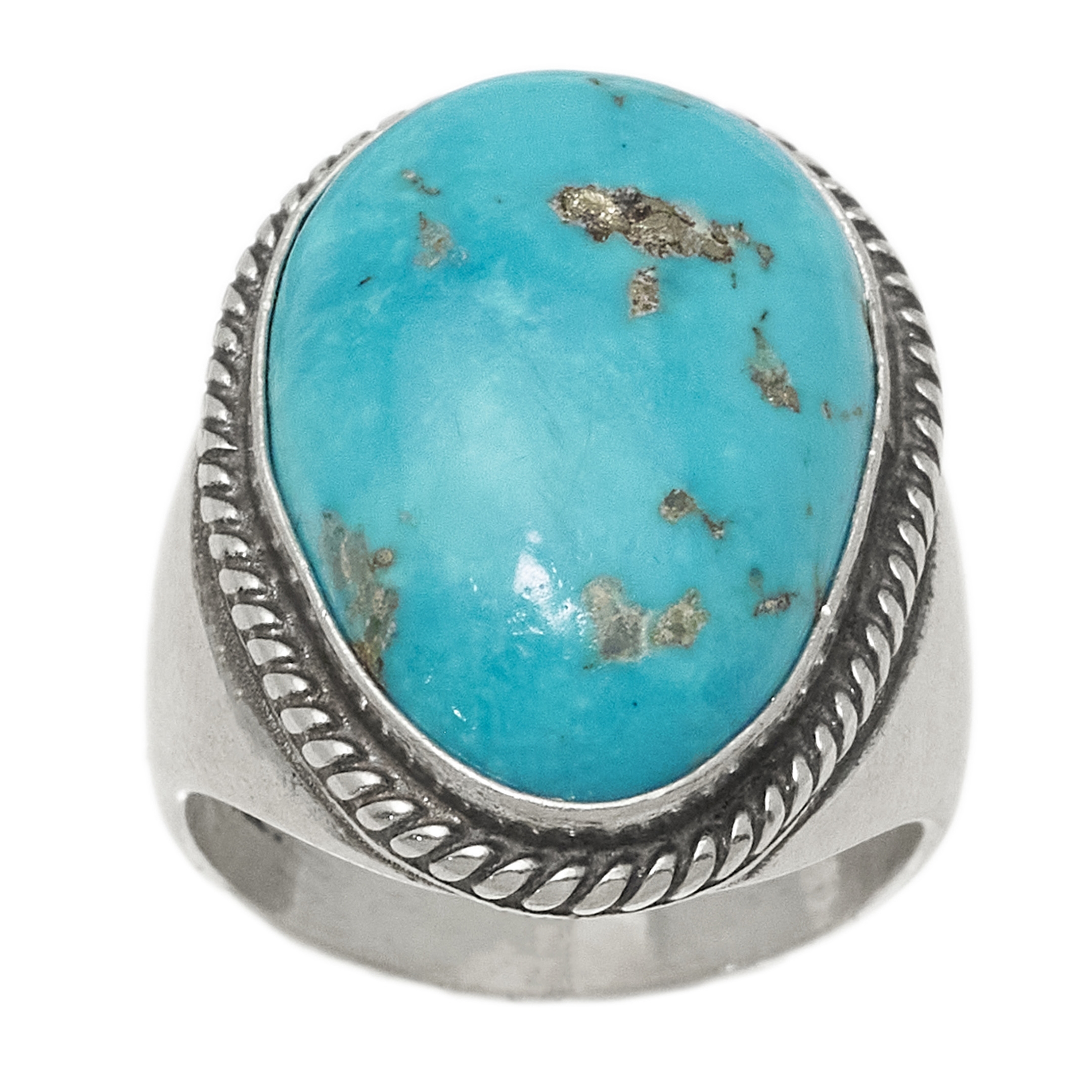Bague Navajo en turquoise et argent BA1556 - Harpo Paris