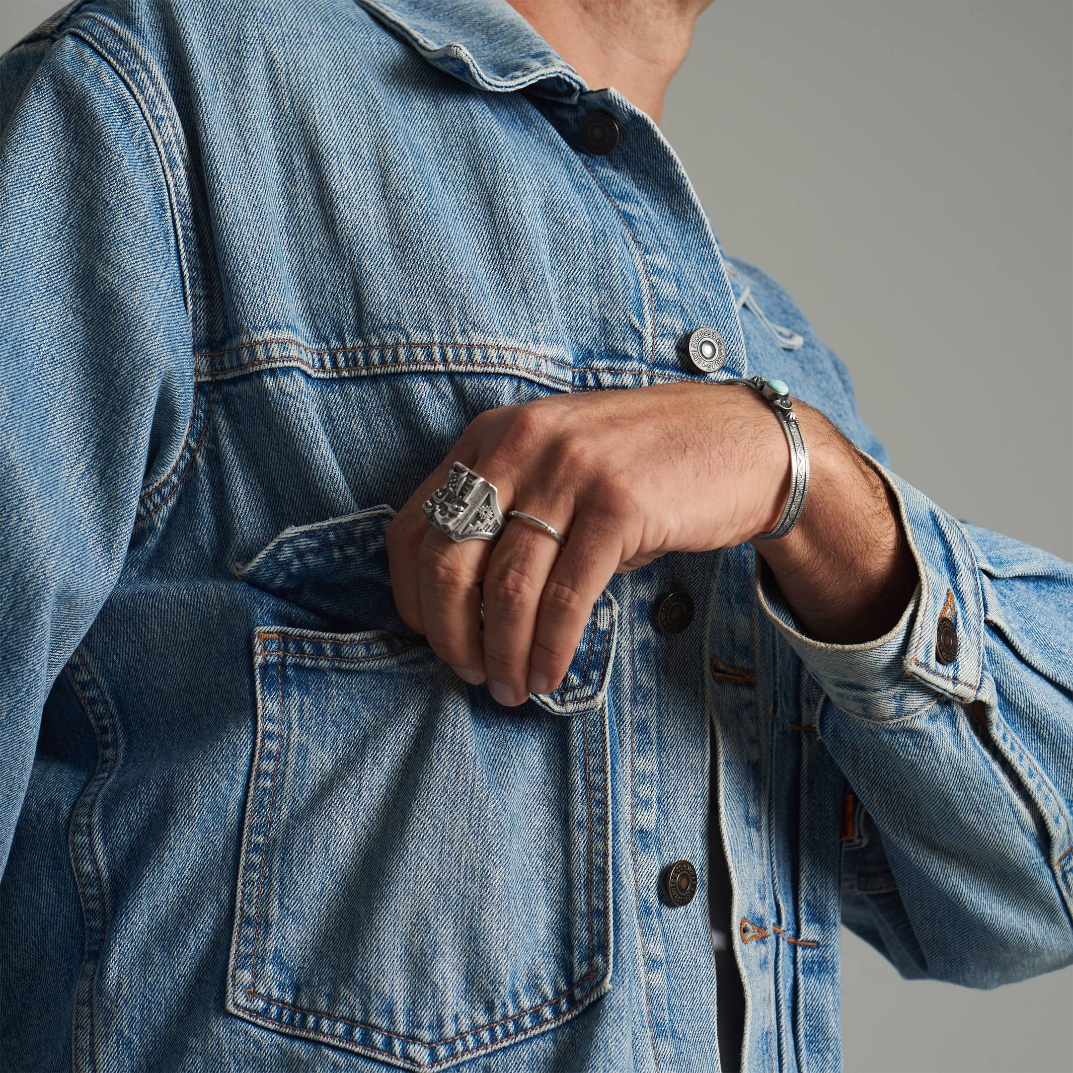 BA1593 silver Navajo ring - Harpo Paris