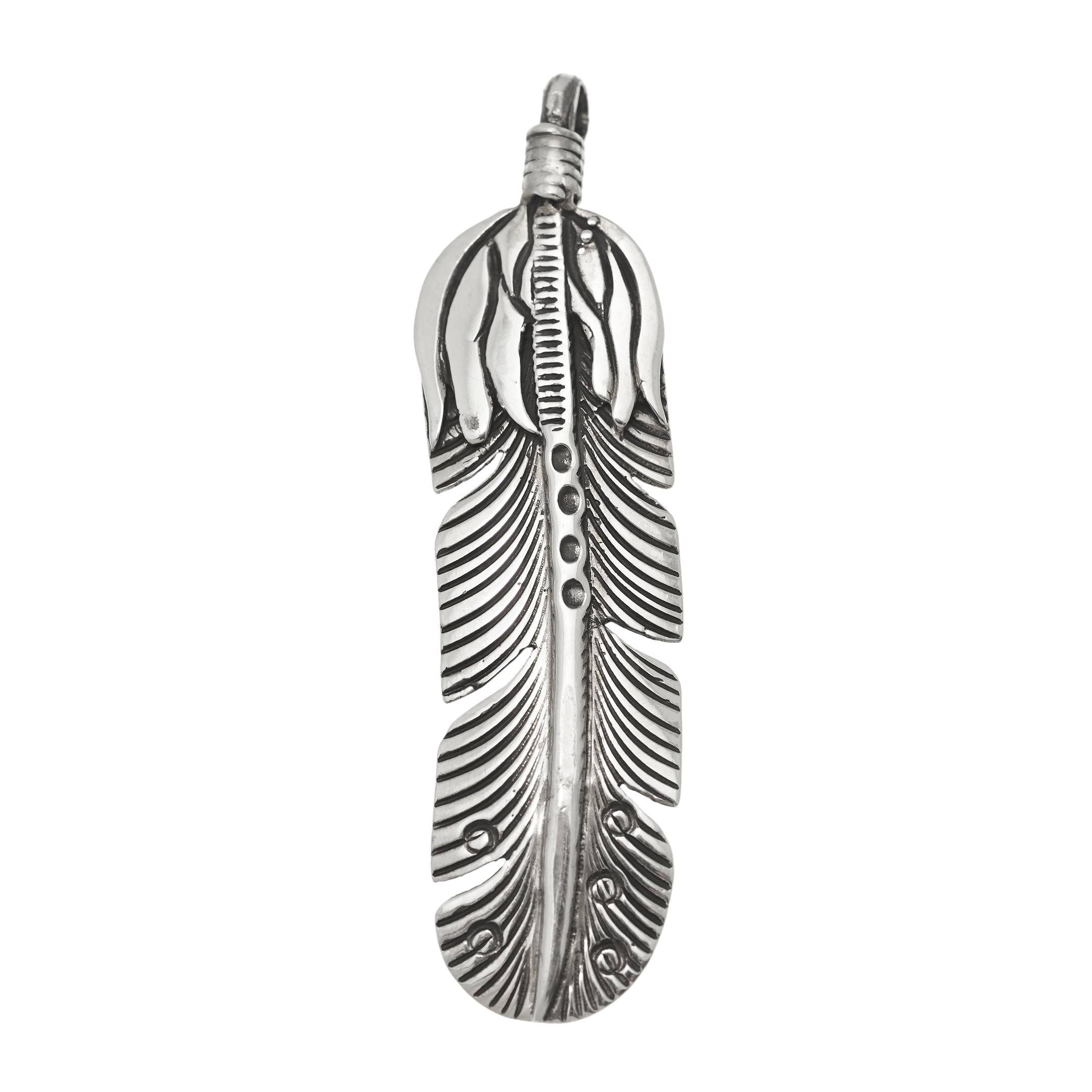 PE540 silver feather pendant - Harpo Paris
