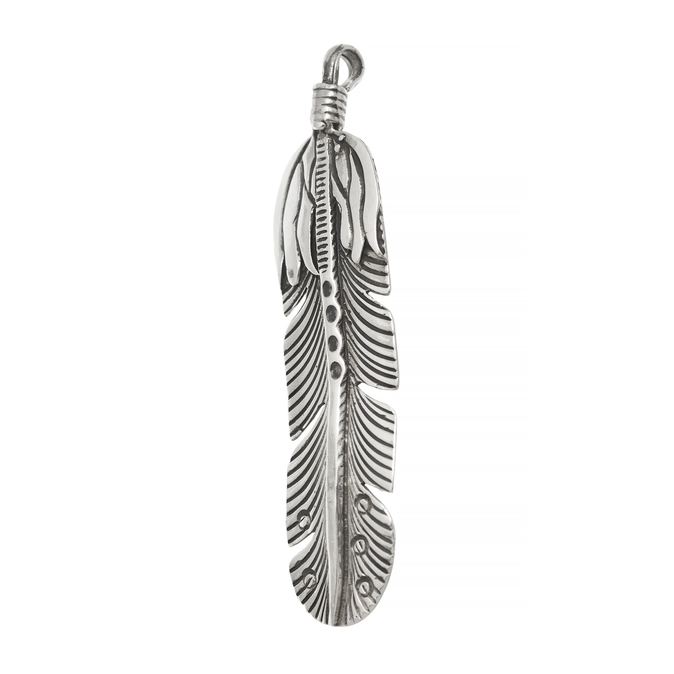 PE540 silver feather pendant - Harpo Paris