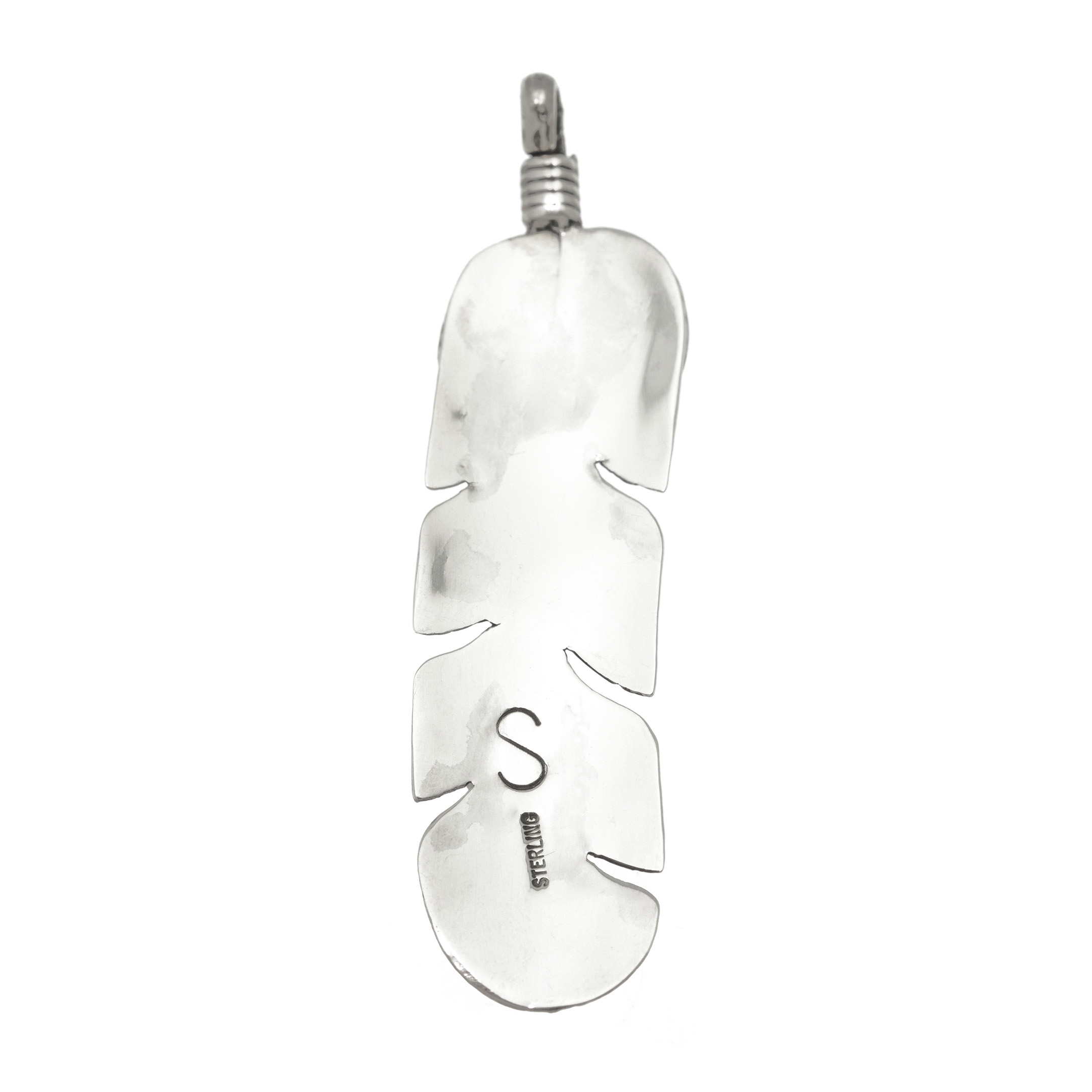 PE540 silver feather pendant - Harpo Paris