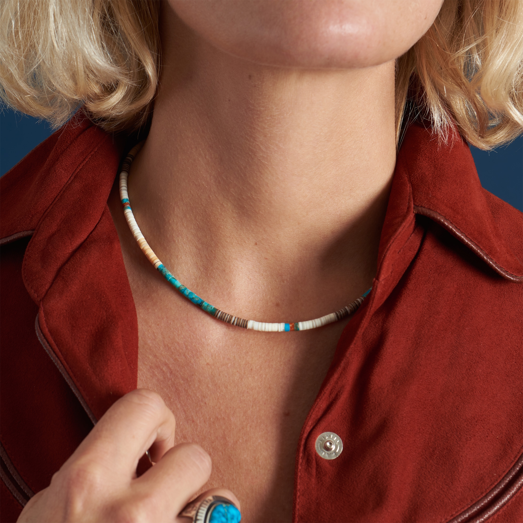 Collier pueblo en perles Heishi, COP08 - Harpo Paris