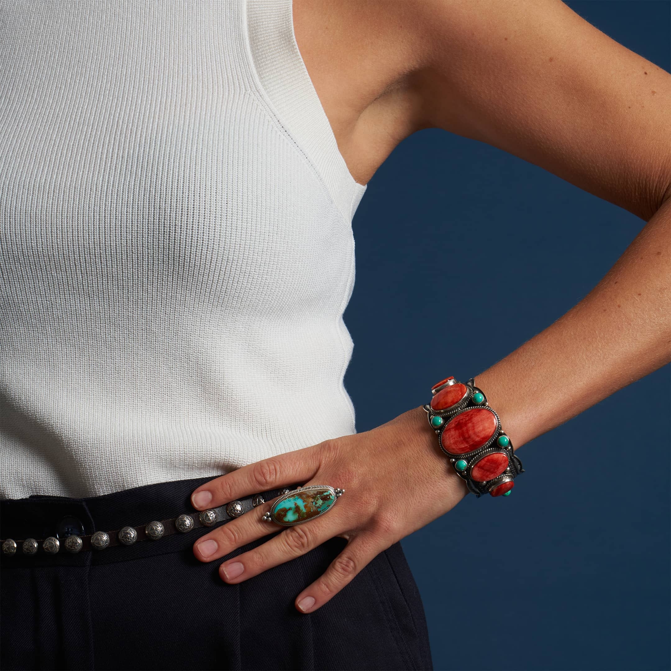 BR828 spondyl and silver women bracelet - Harpo Paris