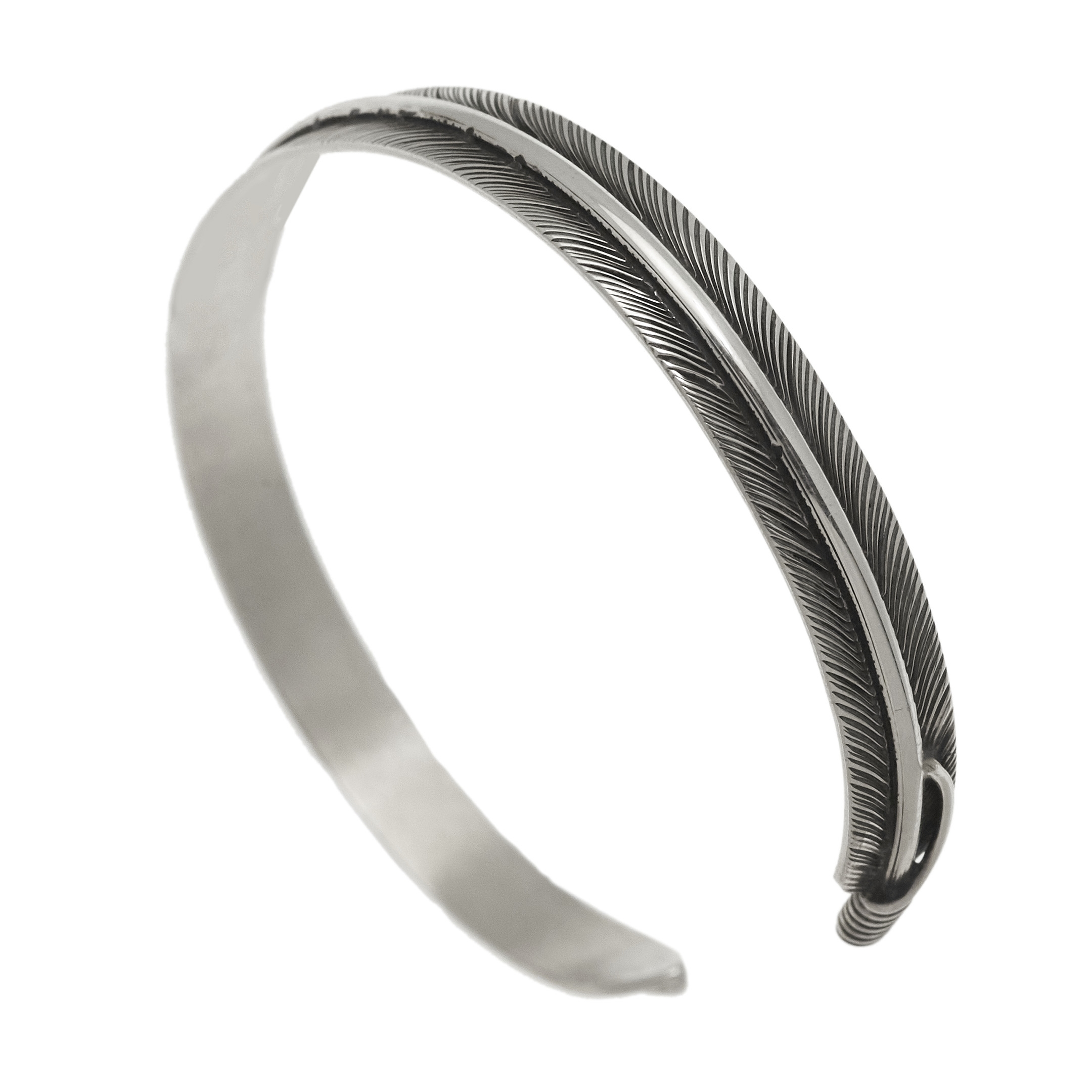 Bracelet plume en argent pour homme, BRw69H - Harpo Paris