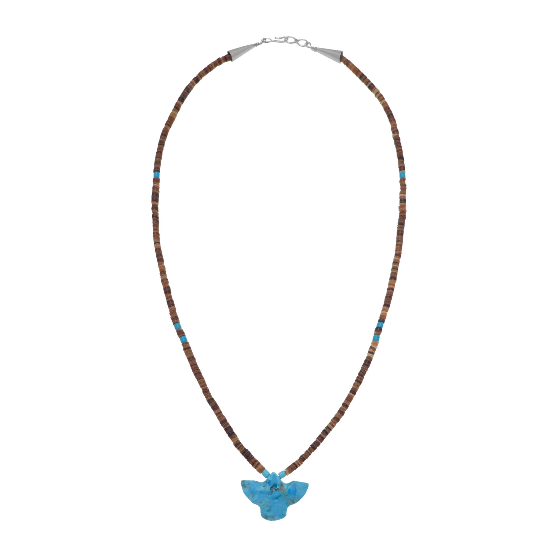 Collier heishi et aigle COw46 - Harpo Paris