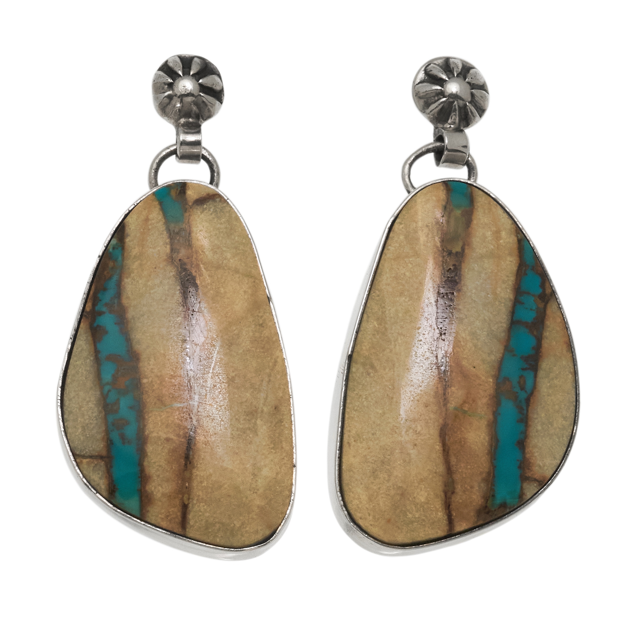 Turquoise earrings BO461 - Harpo Paris