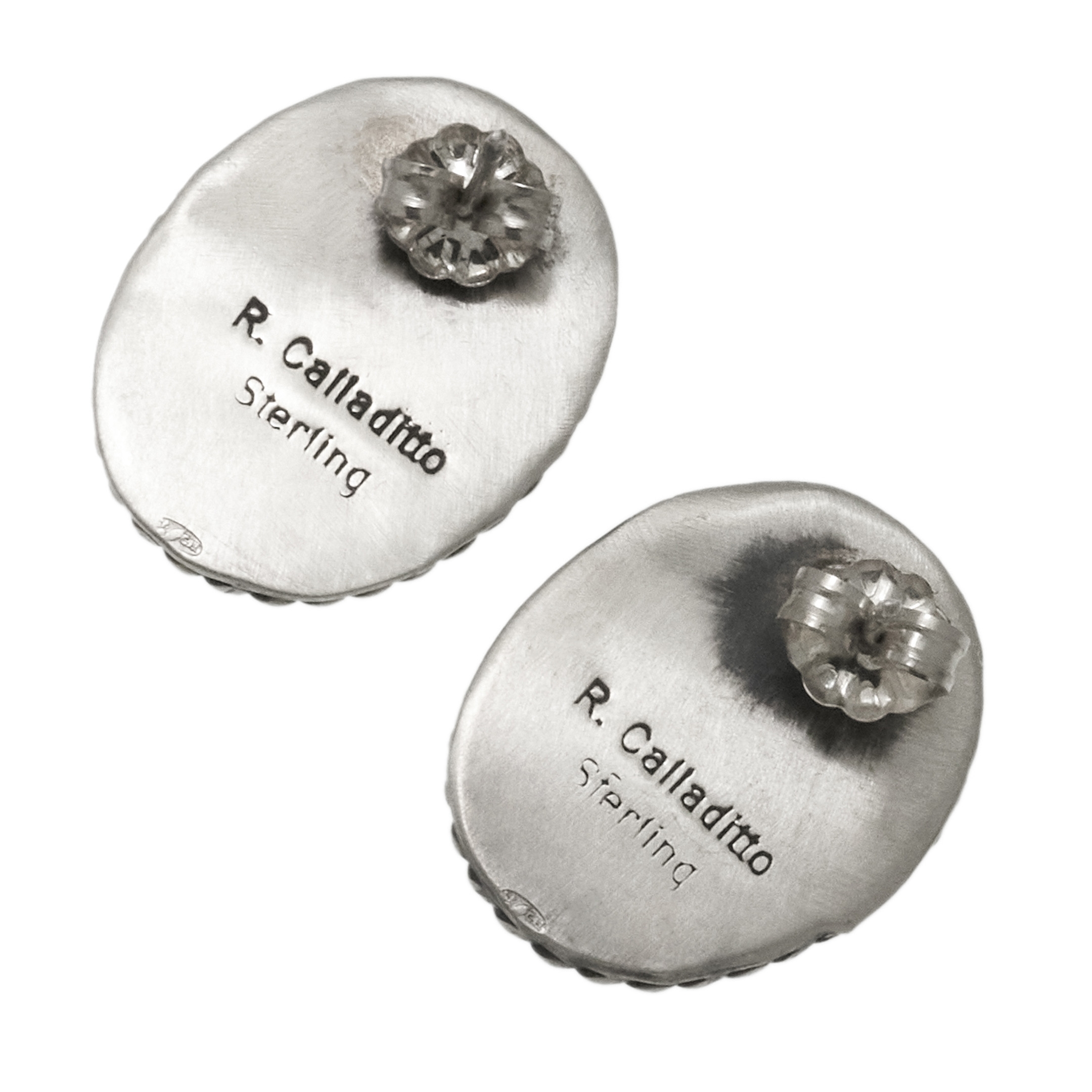 Turquoise and silver earrings Bo431 - Harpo Paris
