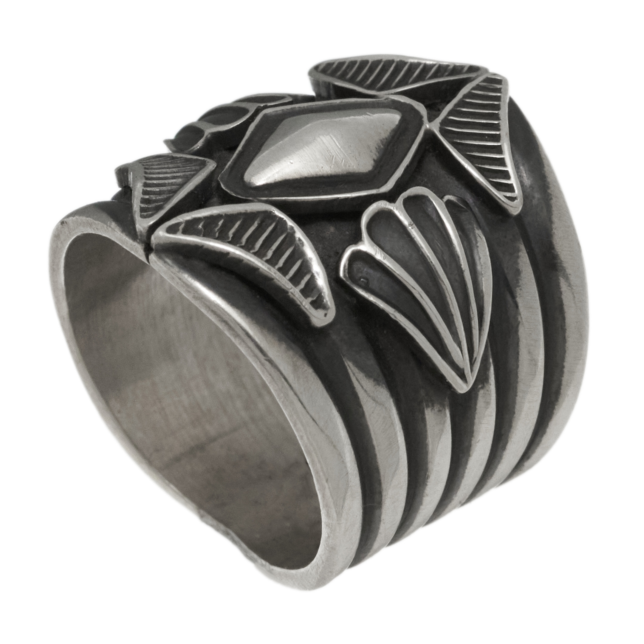 Navajo silver ring BA1599 - Harpo Paris