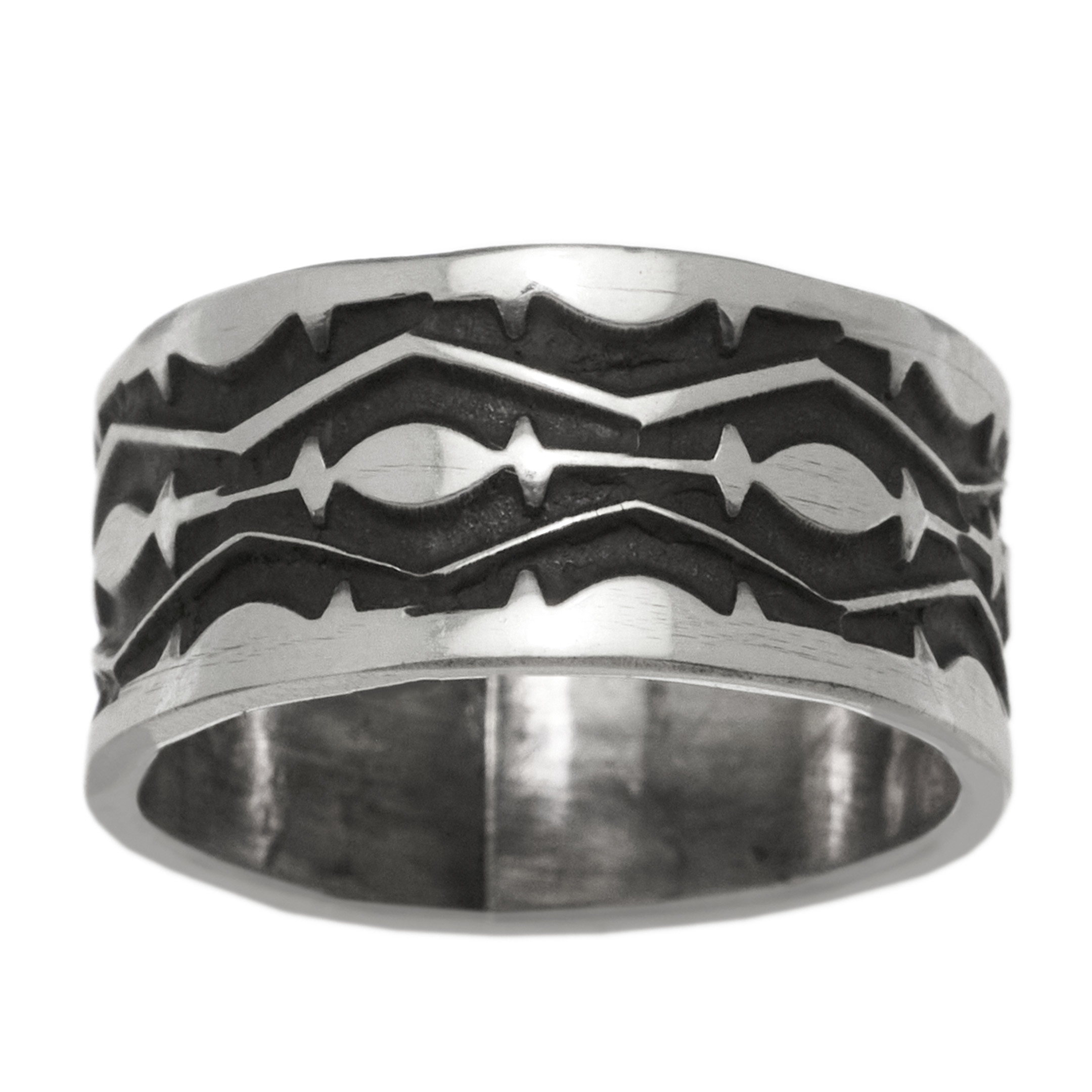 Navajo ring in oxidized silver BA1596 - Harpo Paris