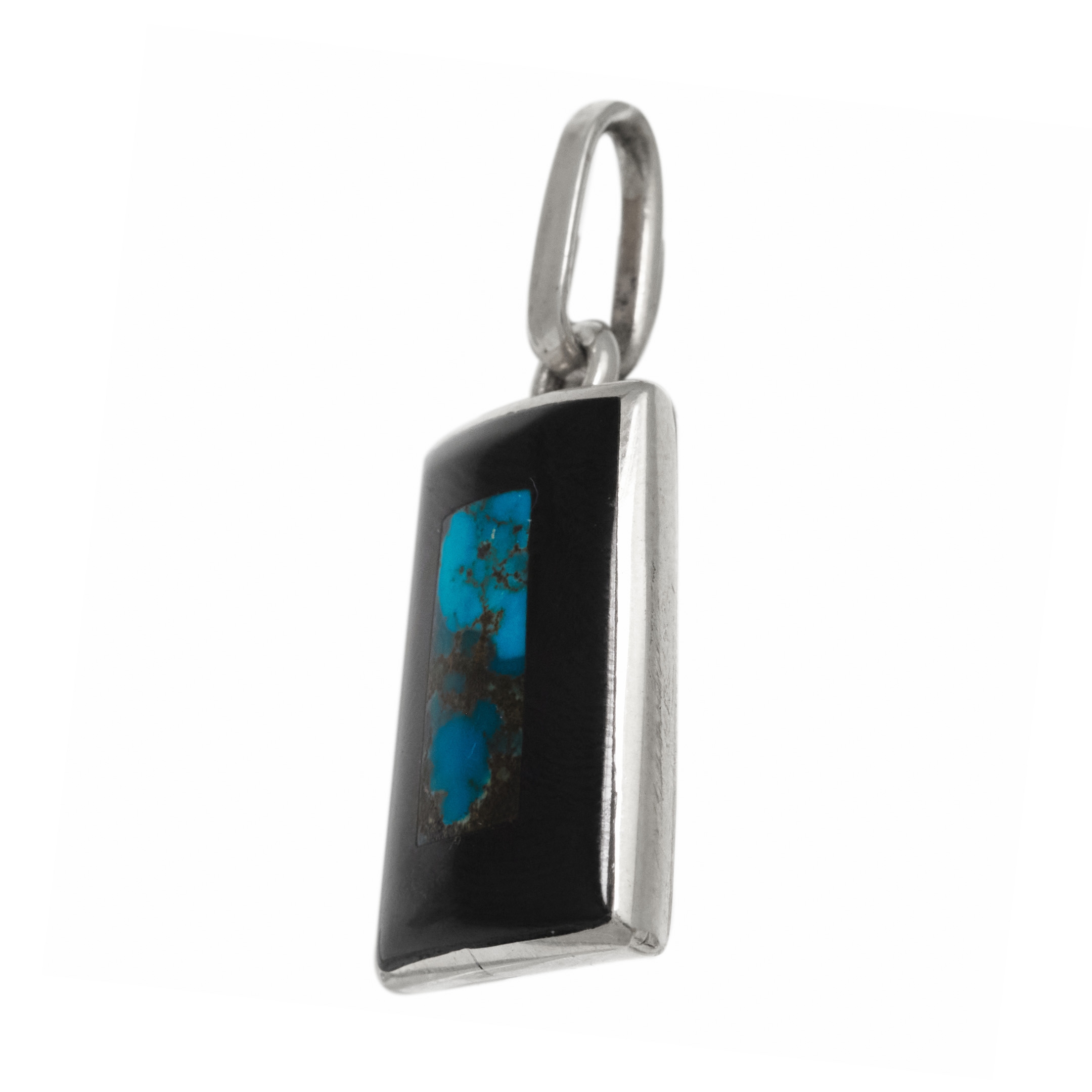Turquoise and black-jet pendant PE590 - Harpo Paris